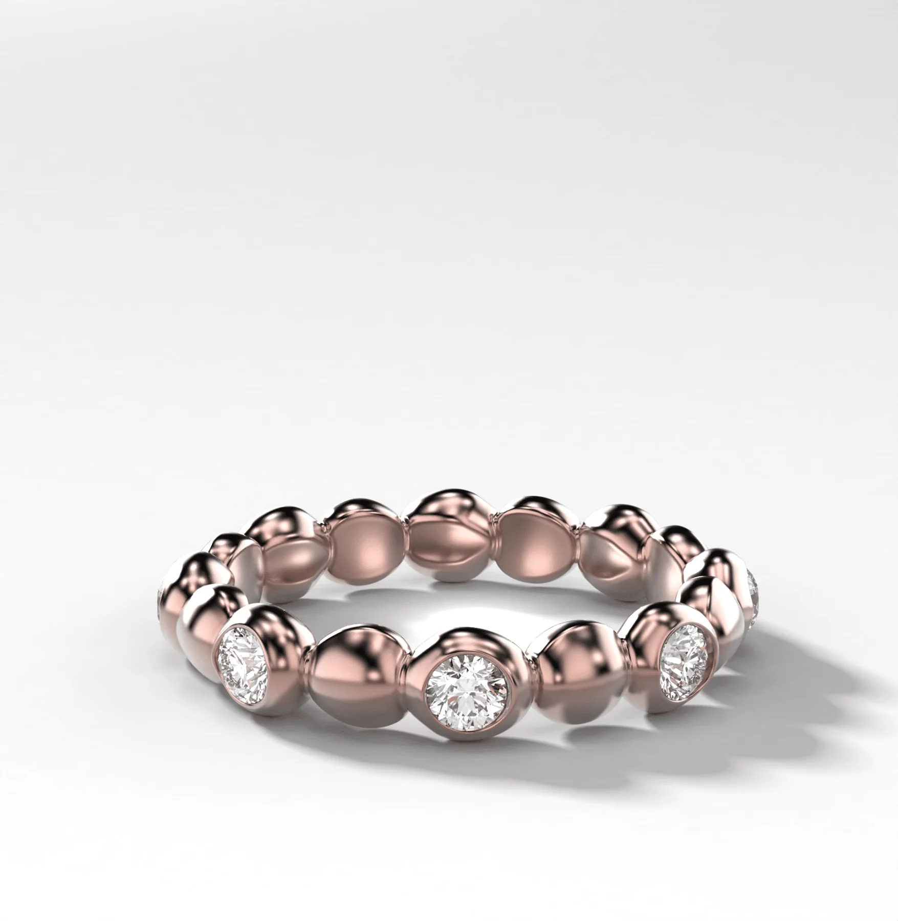 Alternating Bubble Eternity Band - Image 4