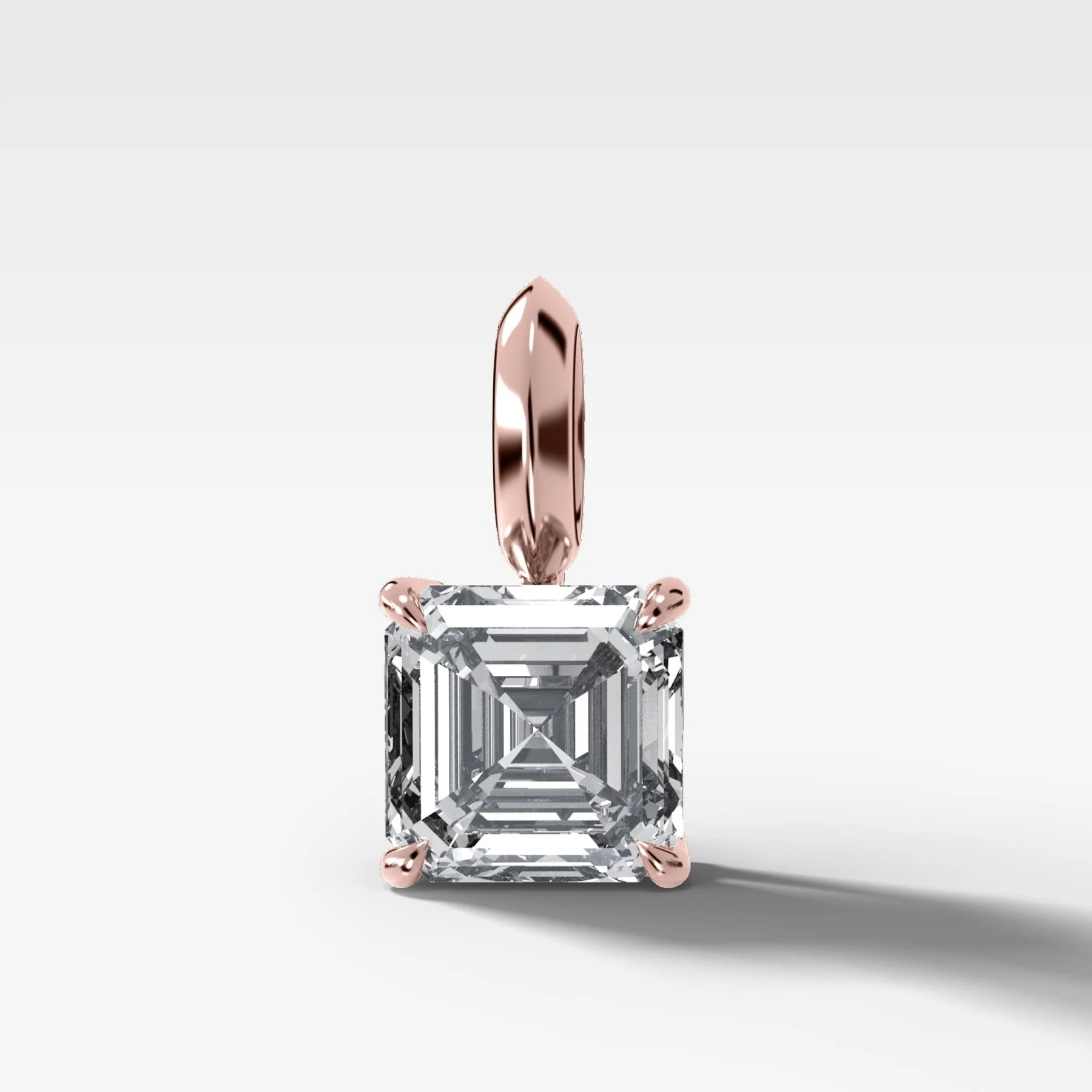 Classic Asscher Attachable Diamond Pendant - Image 4