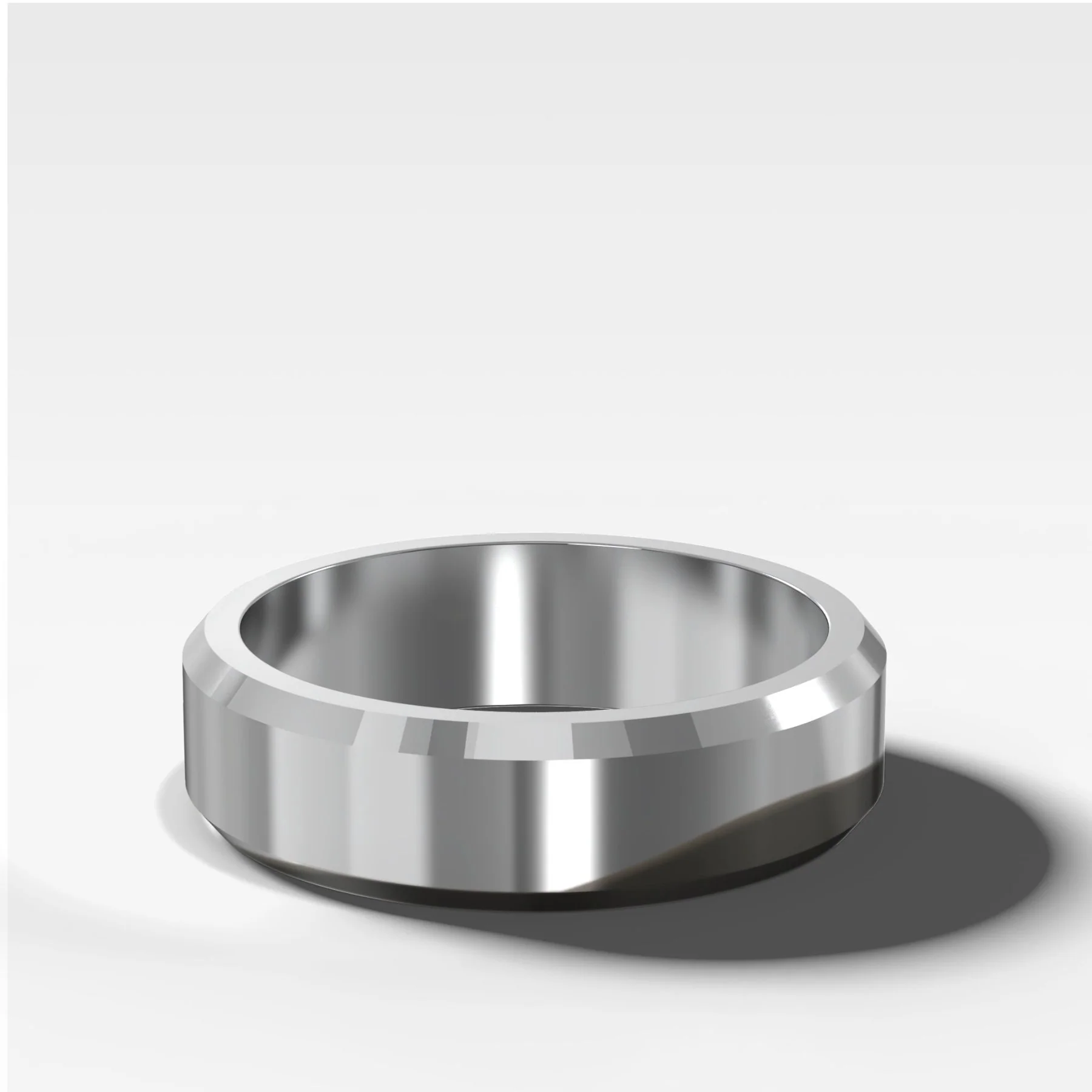 Beveled Edge Wedding Band 6mm - Image 2
