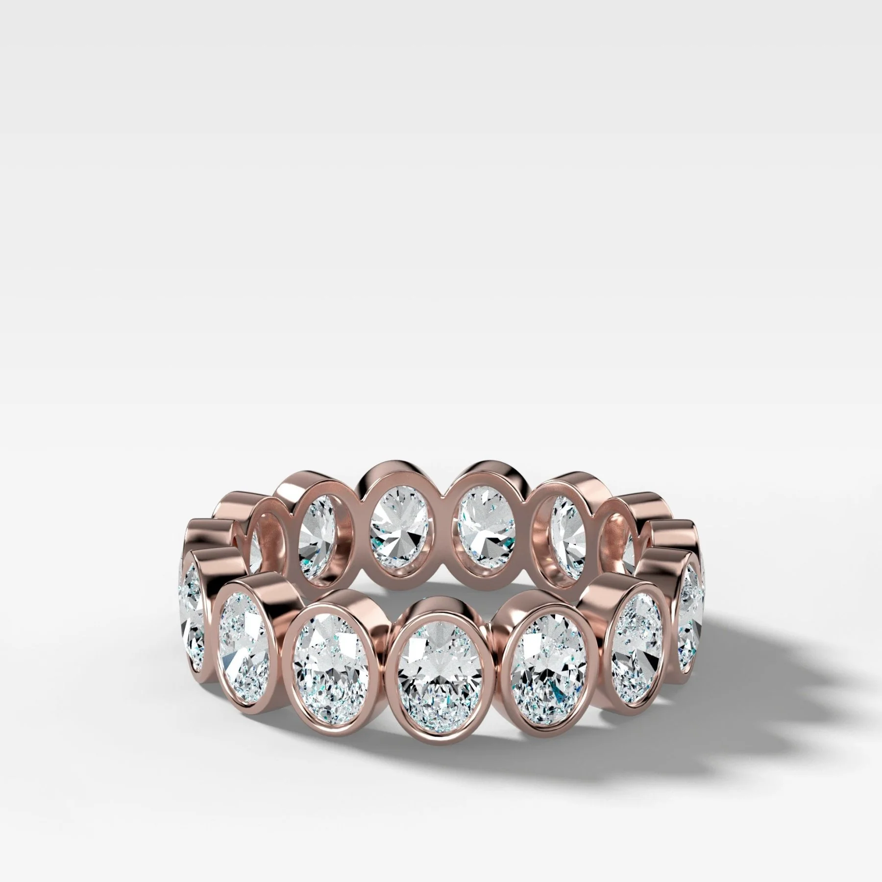 Midi Bezel Set Eternity Band With Oval Cuts - Image 4