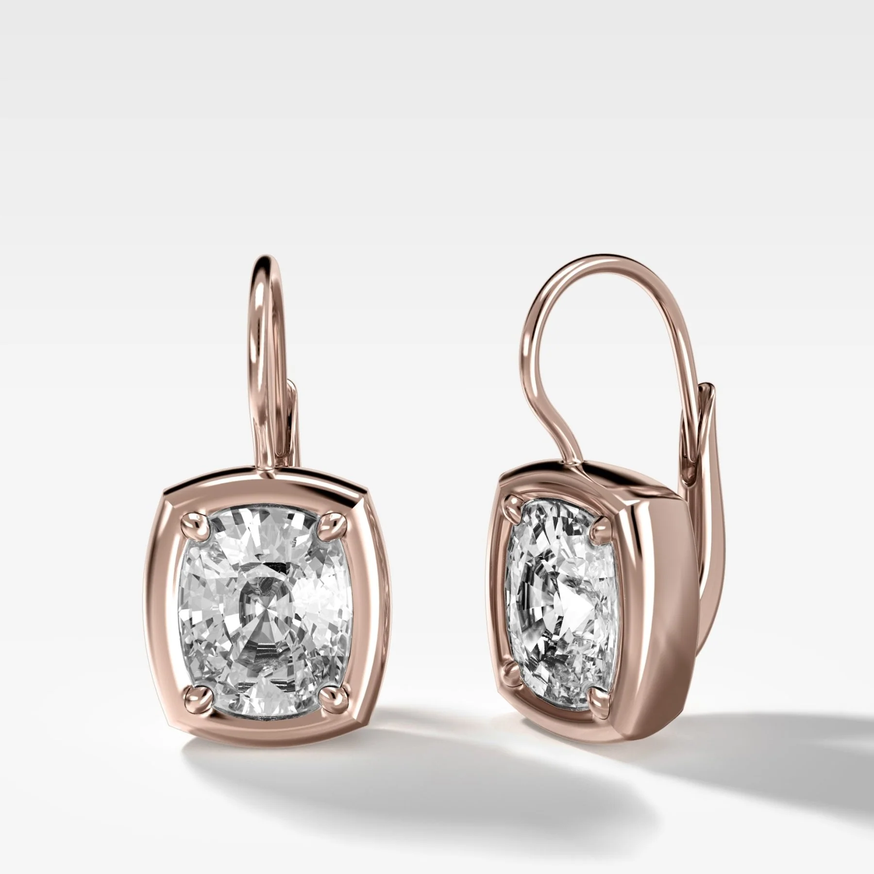 Club Dangle Earring with Elongated Cushion Cuts - Image 5