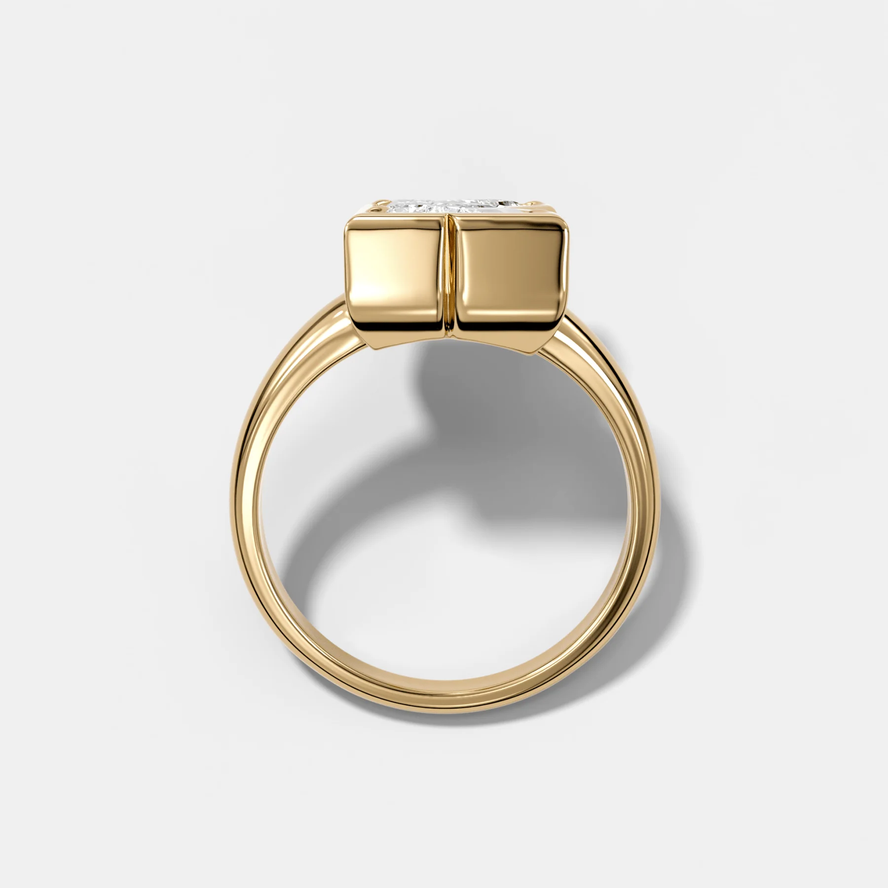Club Diamond Initial Ring - Letter K - Image 2