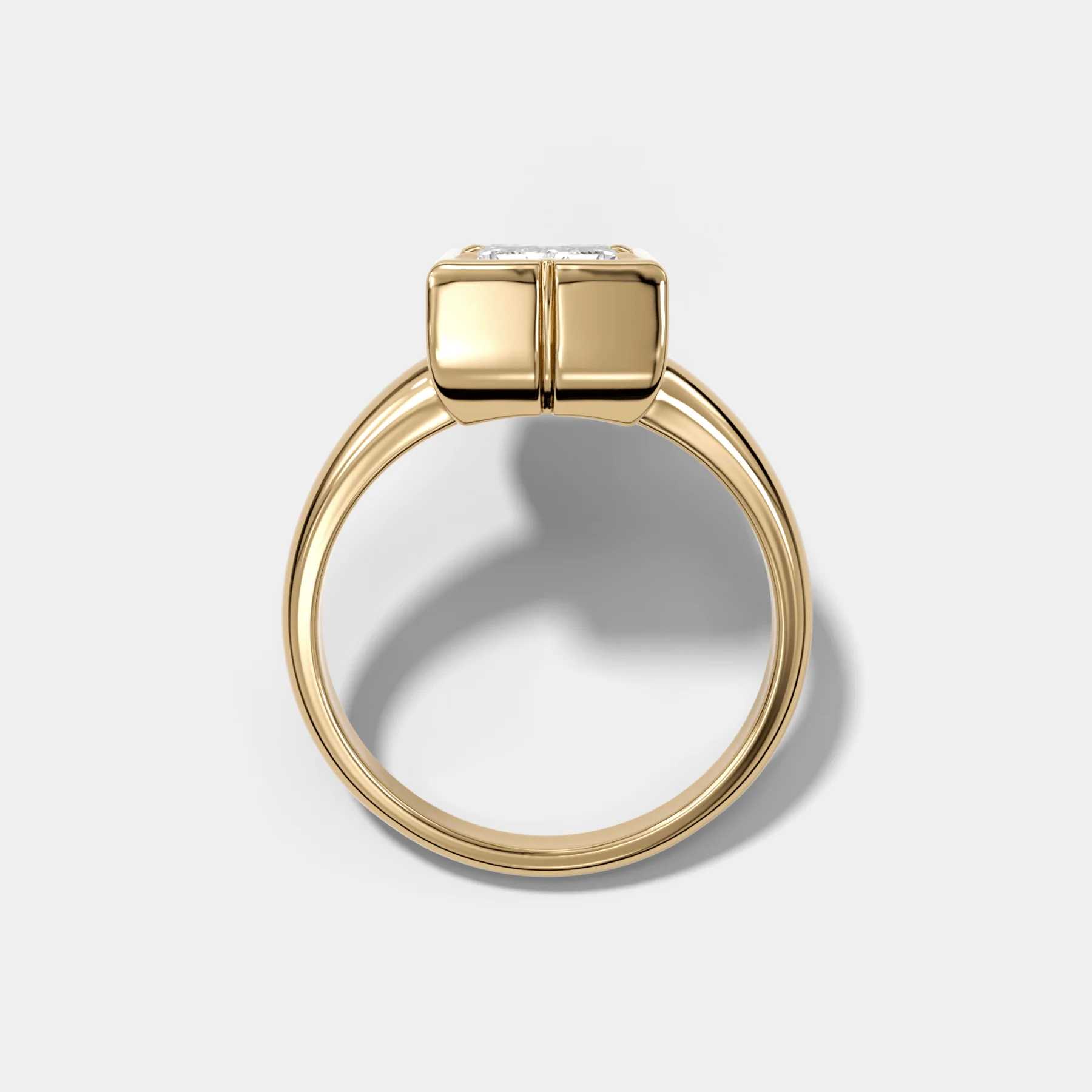 Club Diamond Initial Ring - Letter M - Image 2