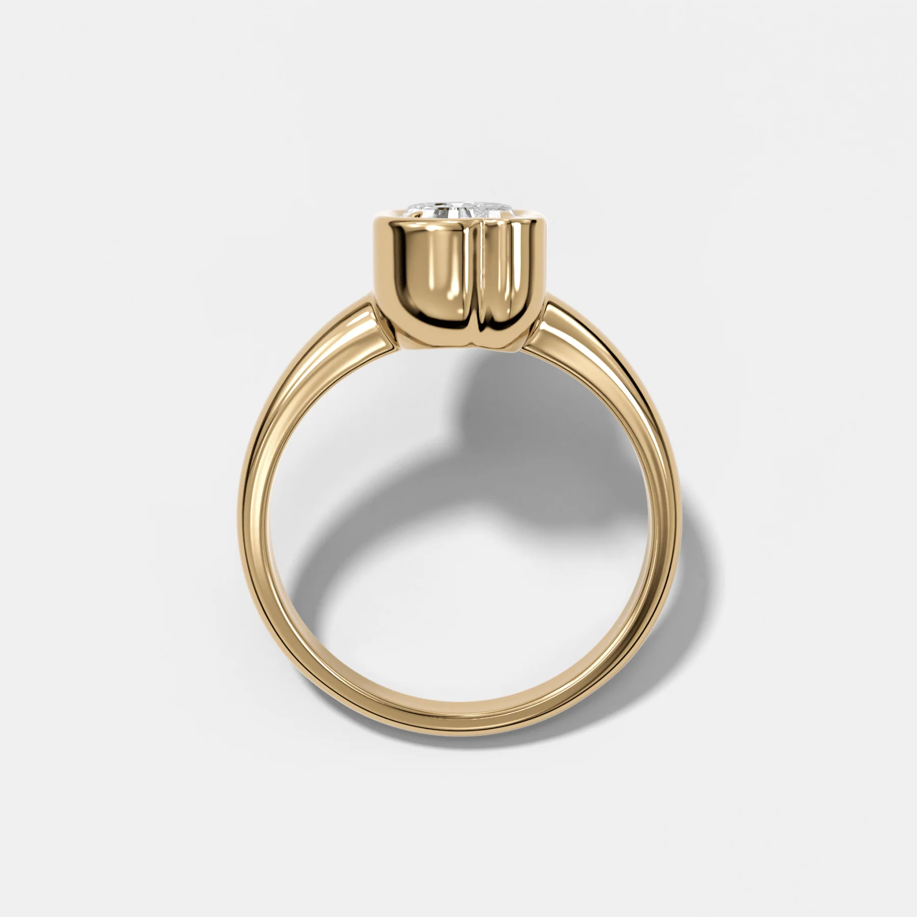 Club Diamond Initial Ring - Letter Q - Image 2