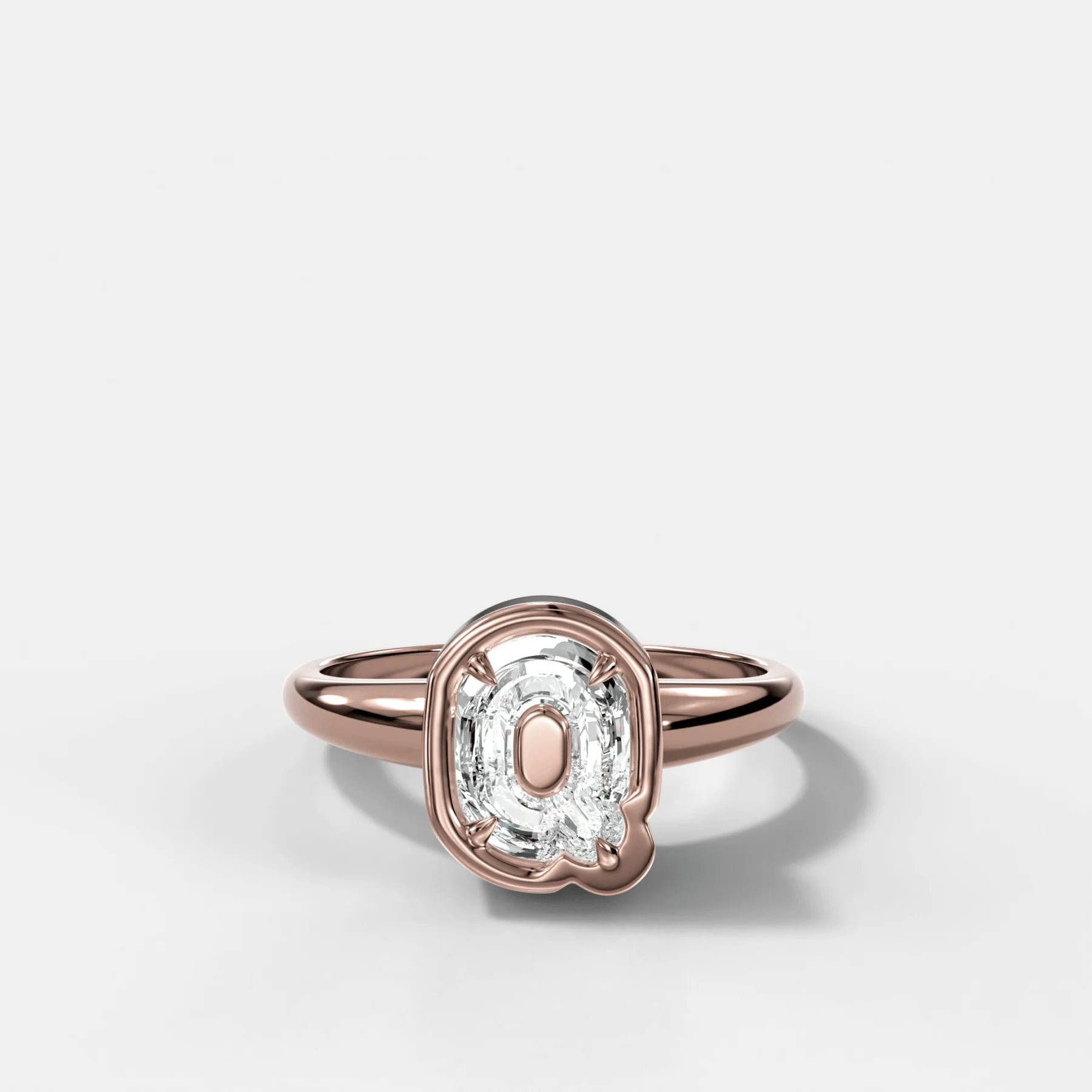Club Diamond Initial Ring - Letter Q - Image 4