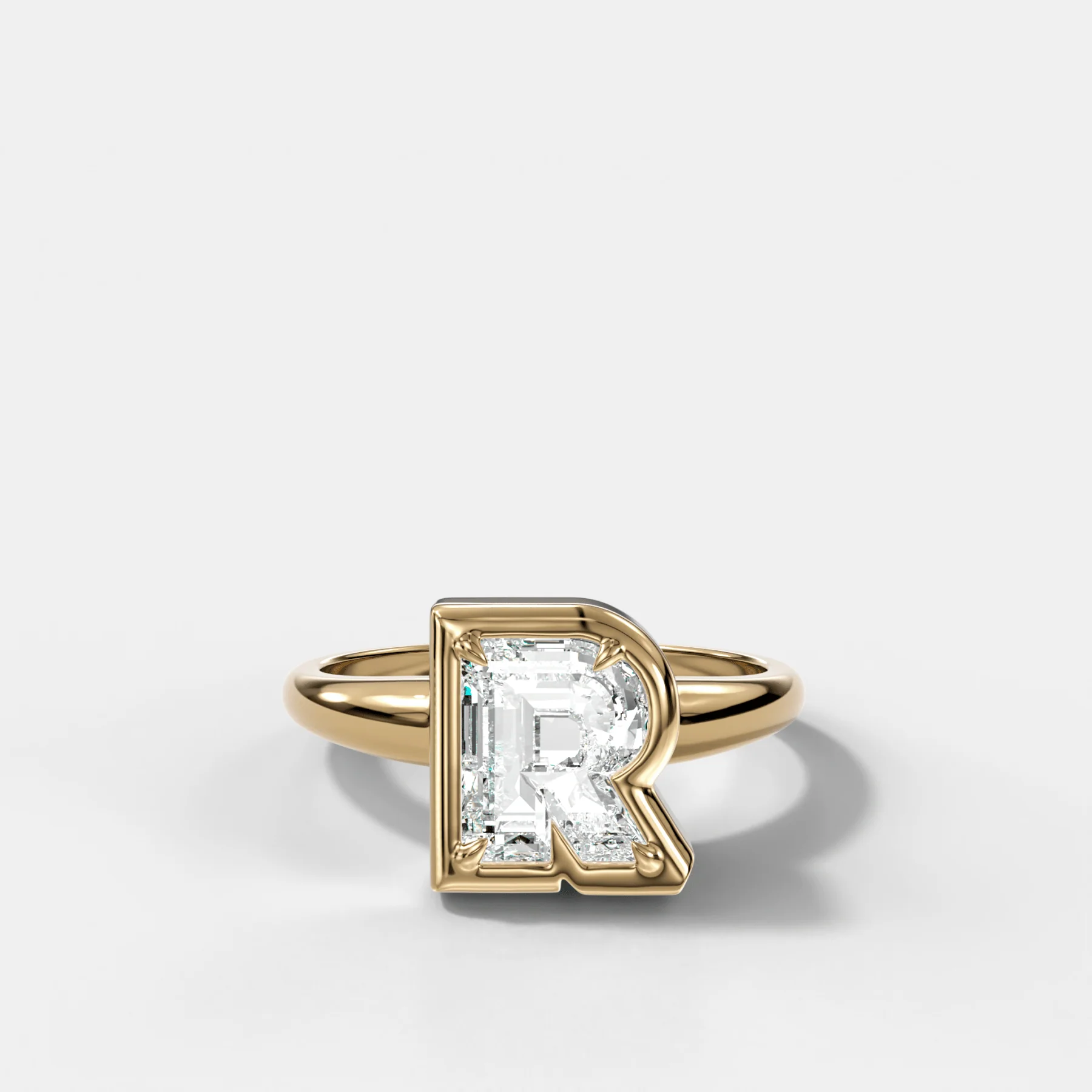 Club Diamond Initial Ring - Letter R