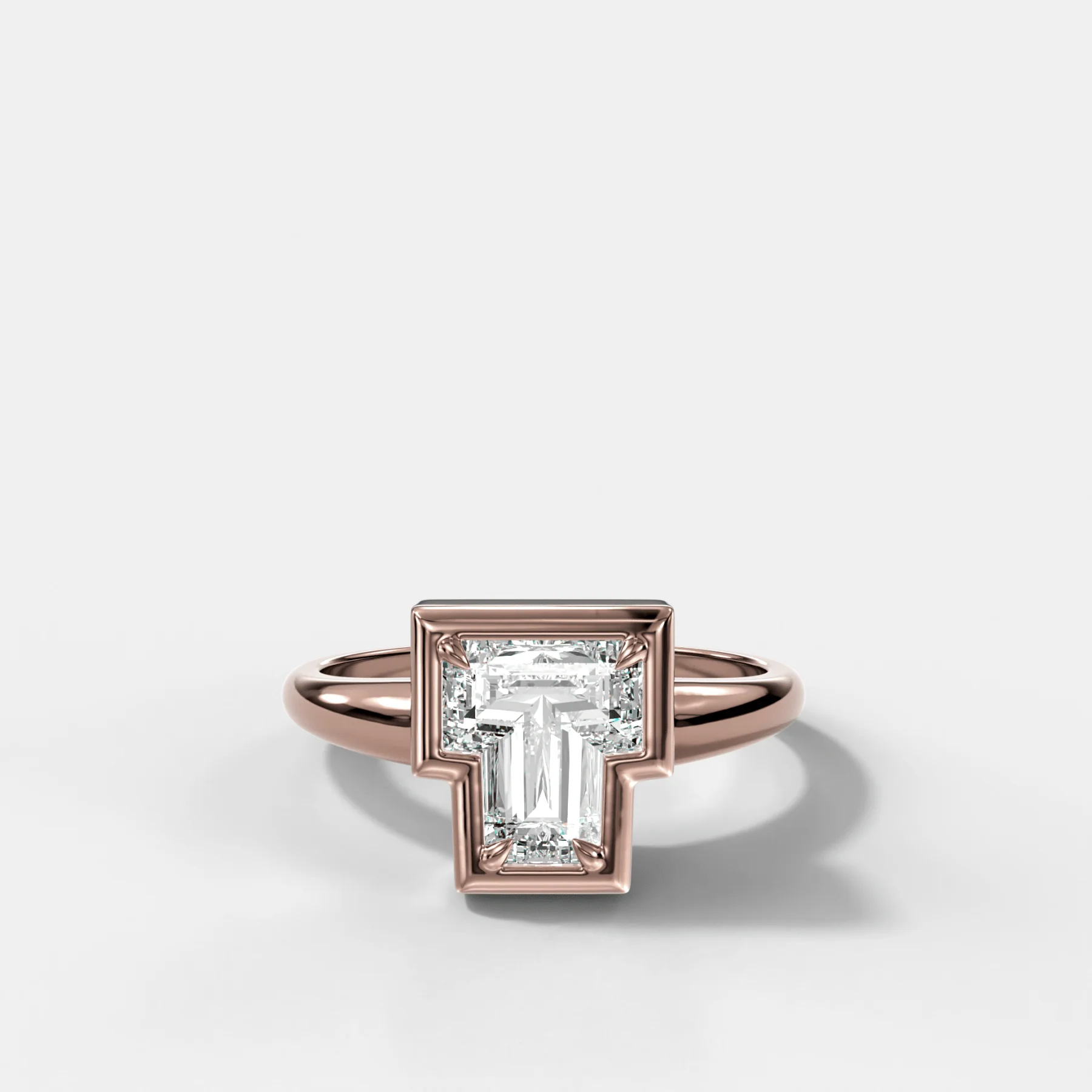 Club Diamond Initial Ring - Letter T - Image 4