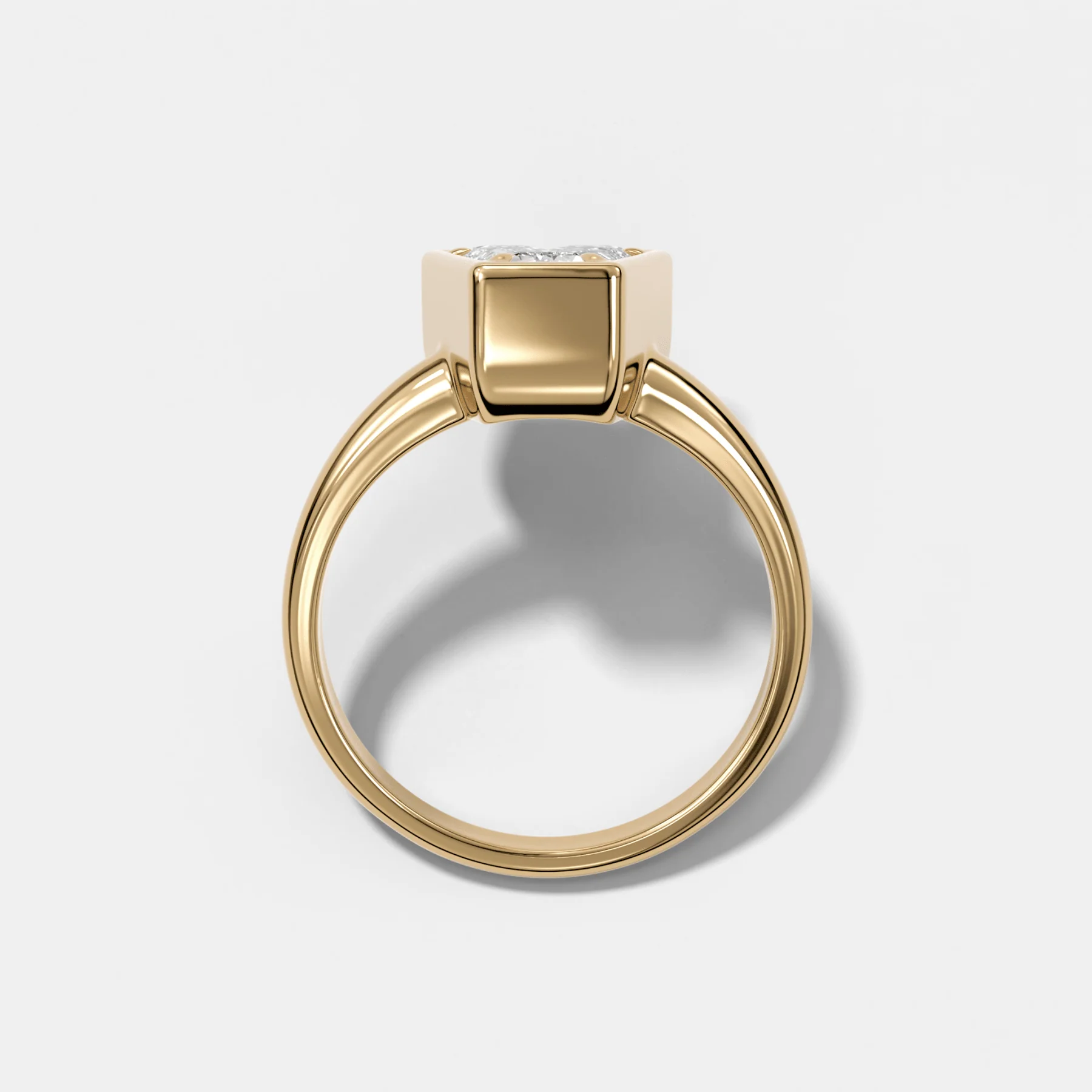Club Diamond Initial Ring - Letter V - Image 2