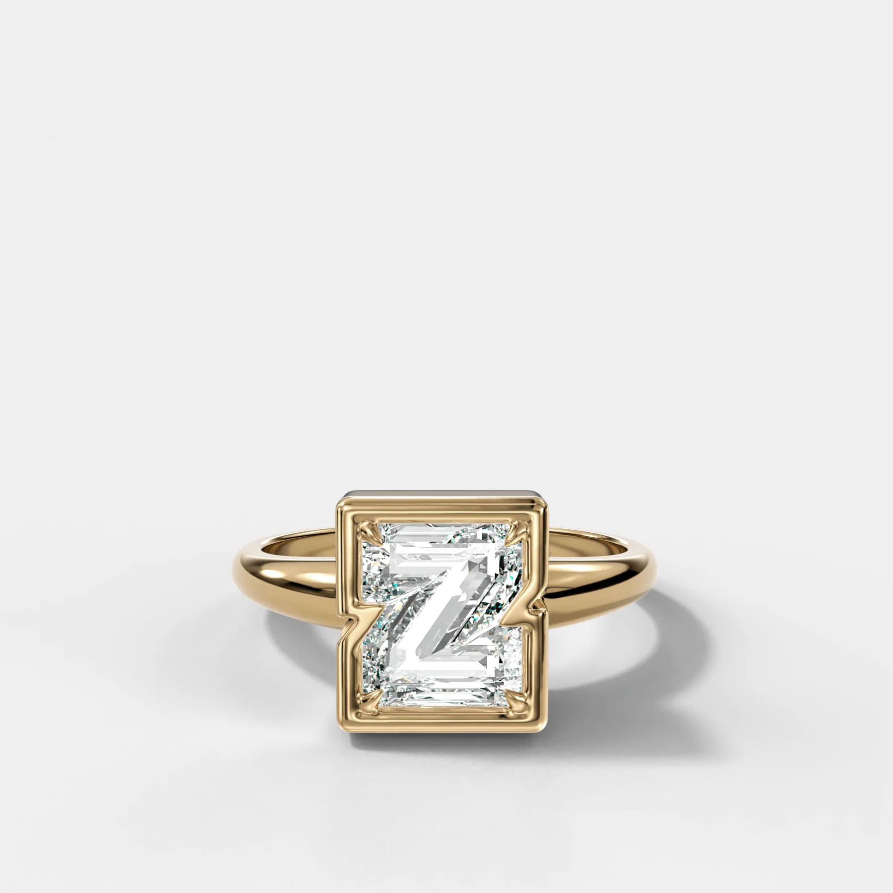 Club Diamond Initial Ring - Letter Z