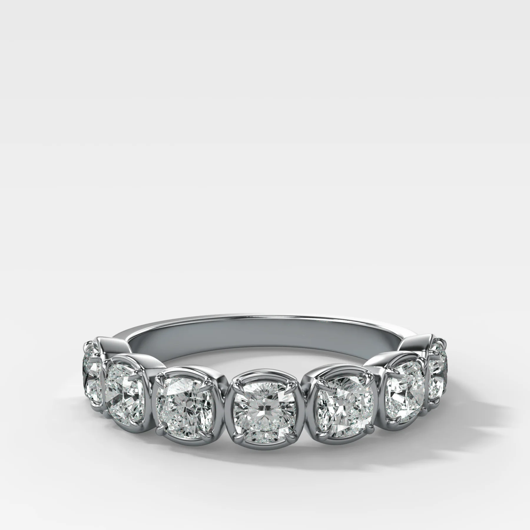 Club Set Wedding Band With Cushion Cuts - Image 2