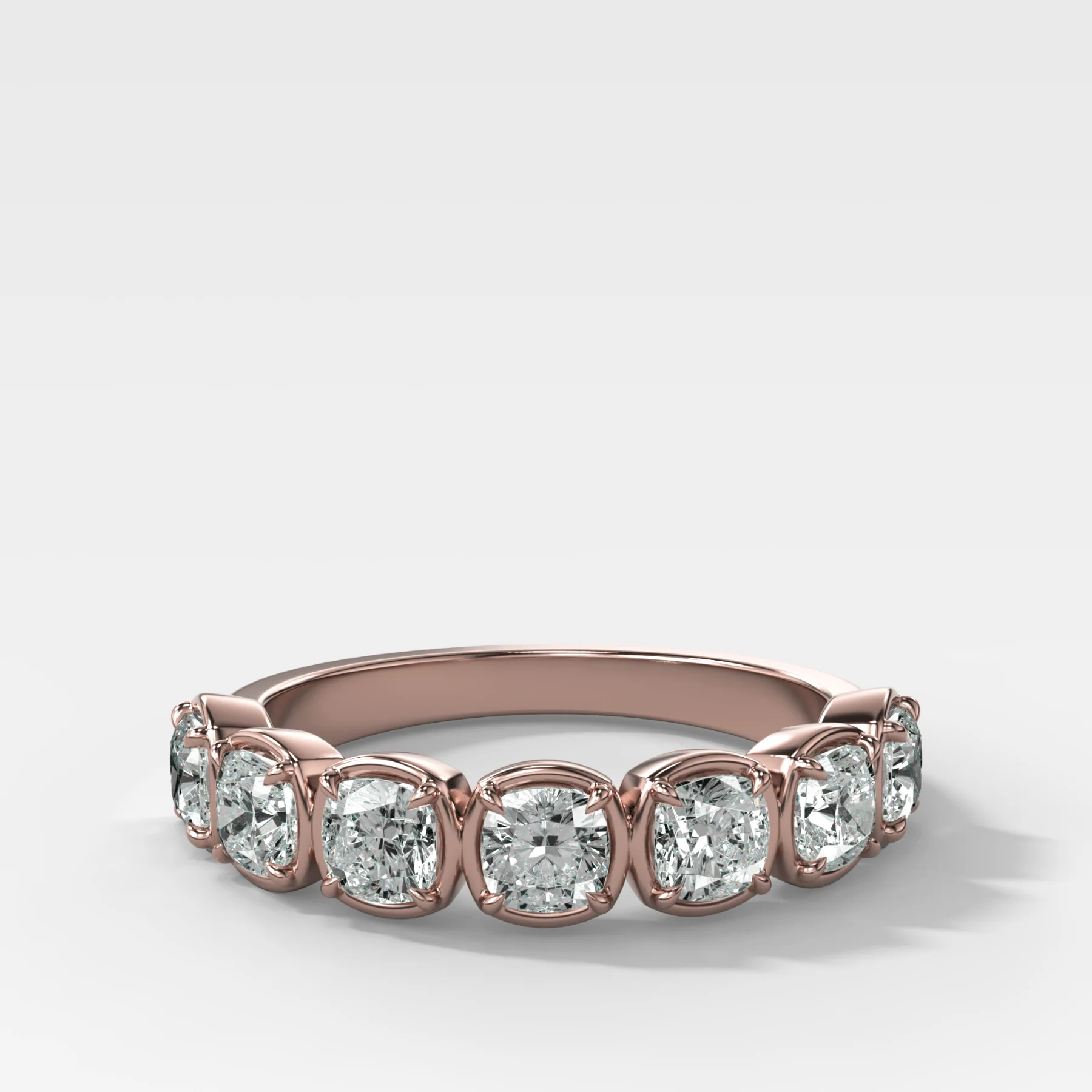 Club Set Wedding Band With Cushion Cuts - Image 3