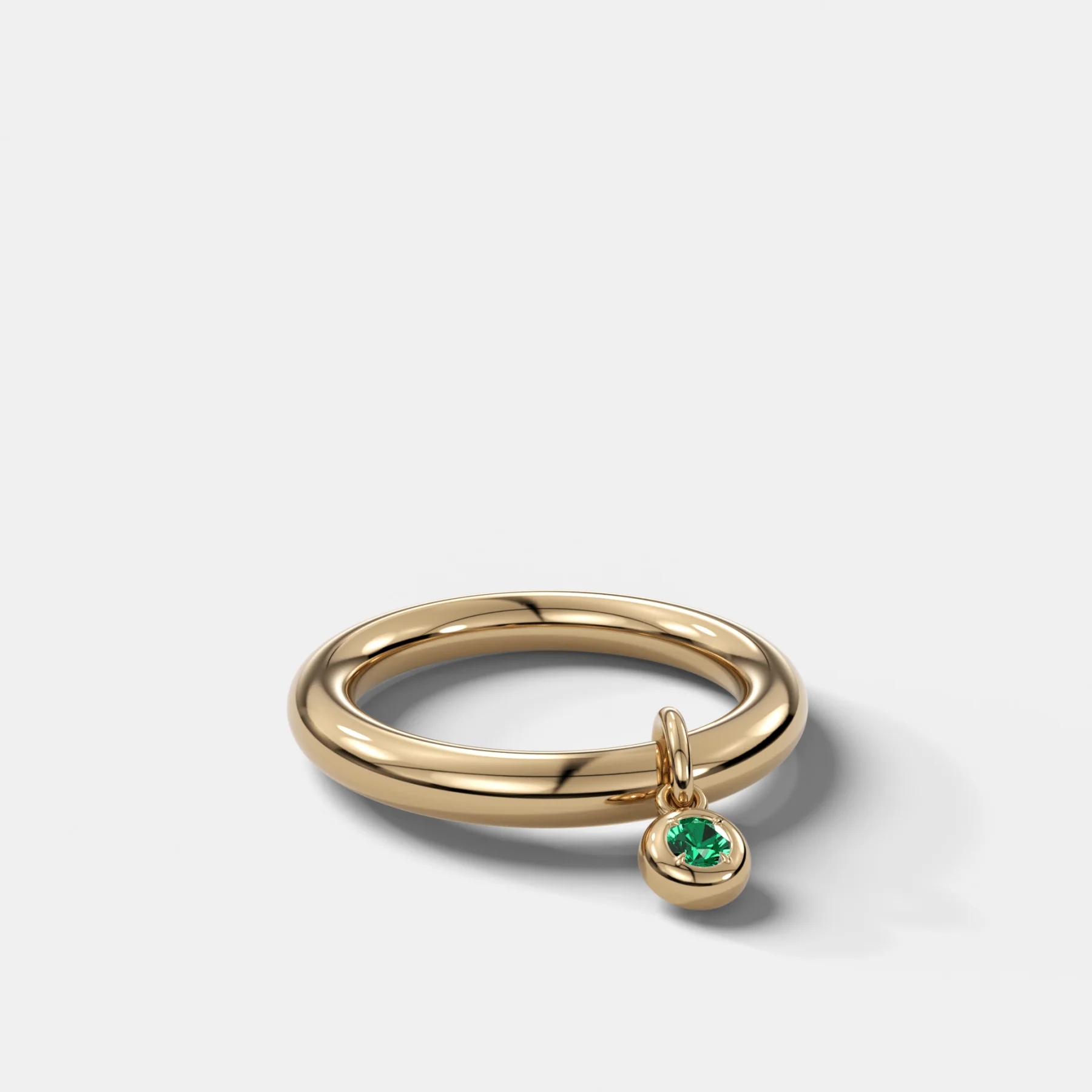 Donut Band with Gemstone Charm - Image 4