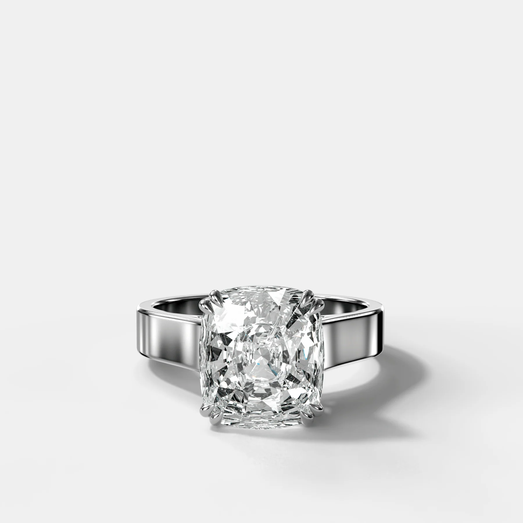 Finest Cathedral Engagement Ring with Cushion Cut Diamond - Image 3