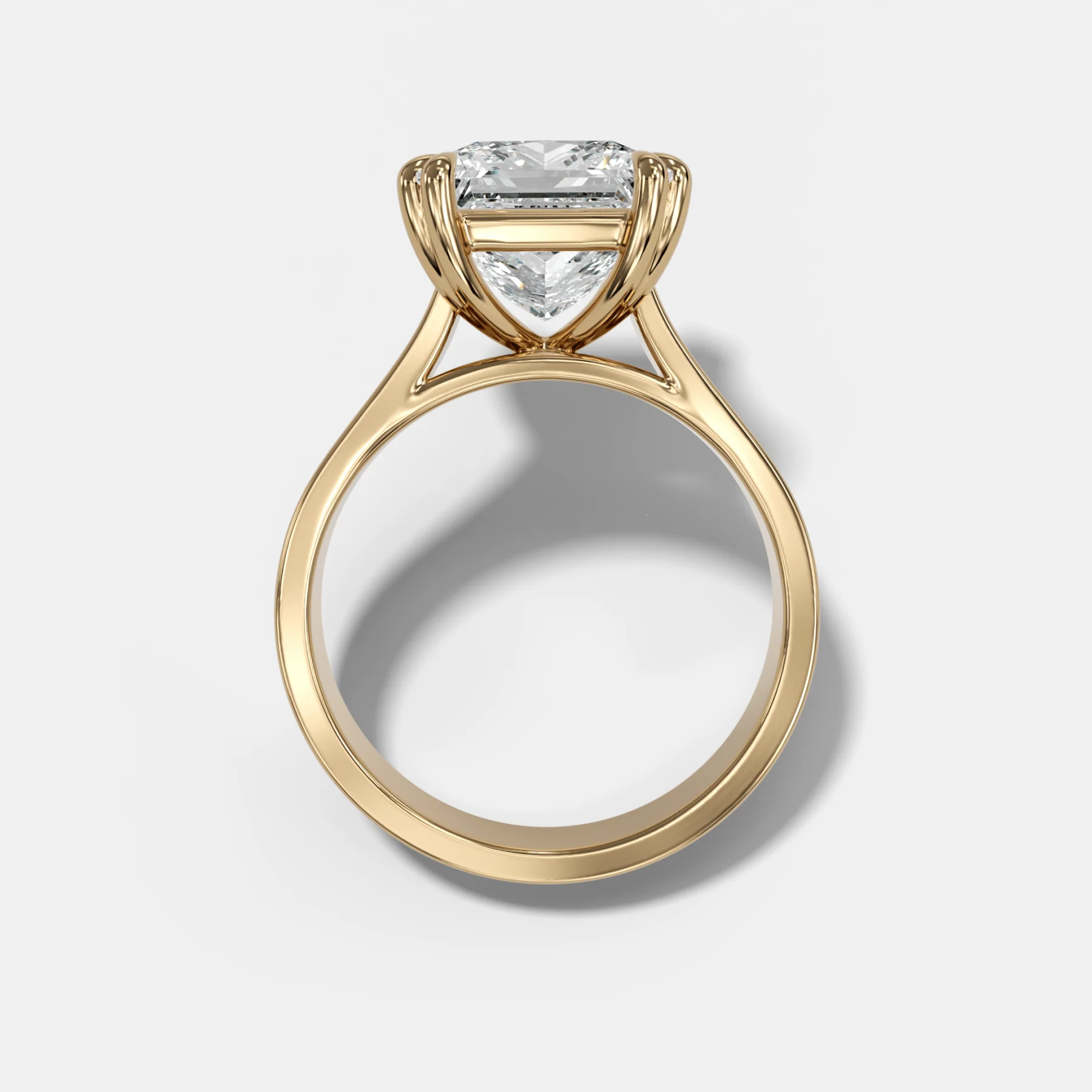 Finest Cathedral Engagement Ring with Princess Cut Diamond - Image 2