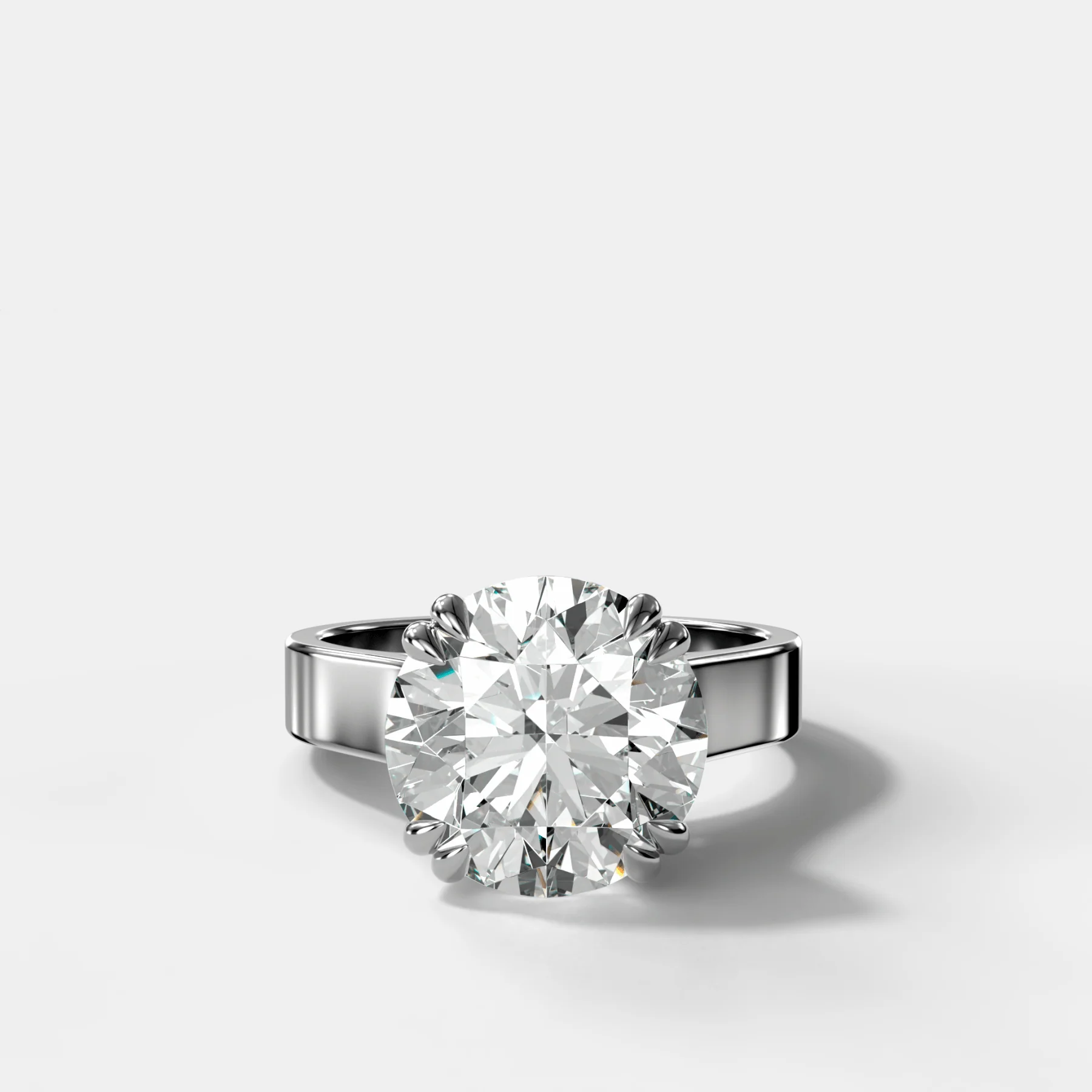 Finest Cathedral Engagement Ring with Round Cut Diamond - Image 3
