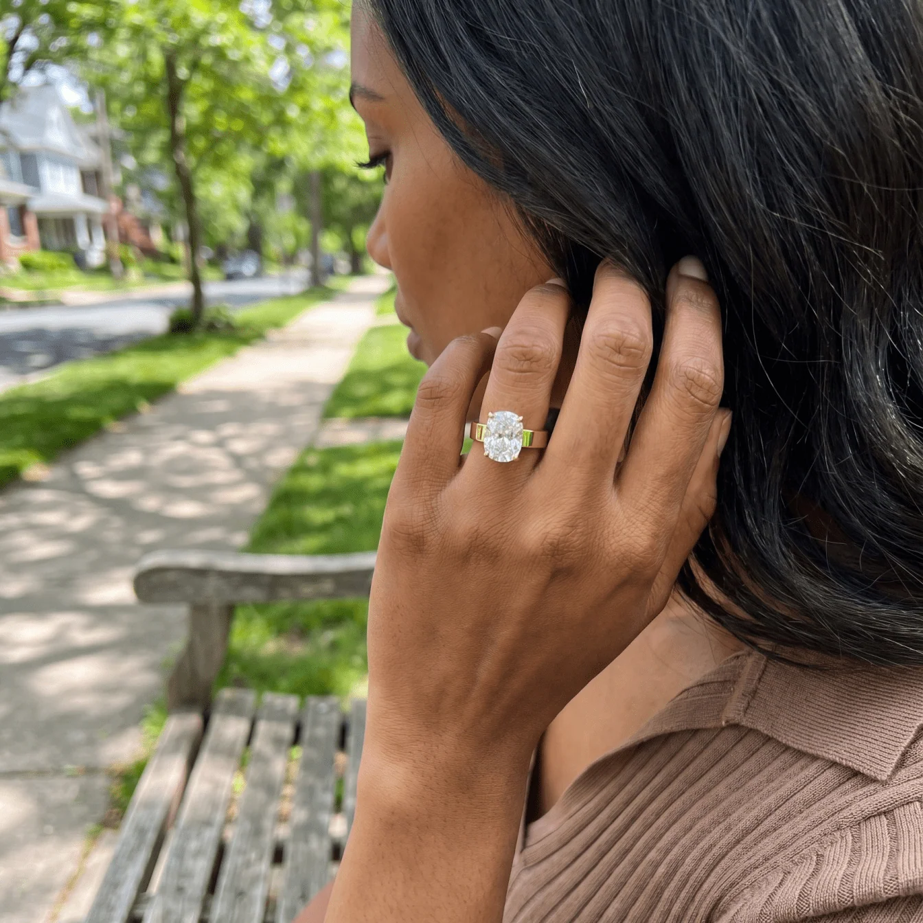 Finest Solitaire Engagement Ring With Elongated Cushion Cut Diamond - Image 4