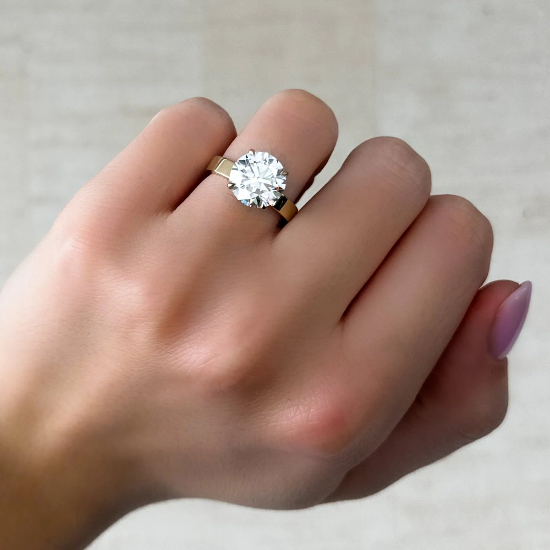 Finest Solitaire Engagement Ring With Round Brilliant Cut Diamond - Image 3
