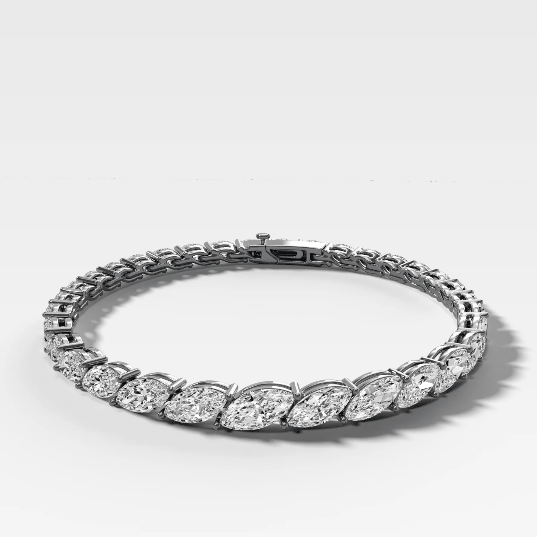 Graduated Marquise Tennis Bracelet (13.00 carat) - Image 3