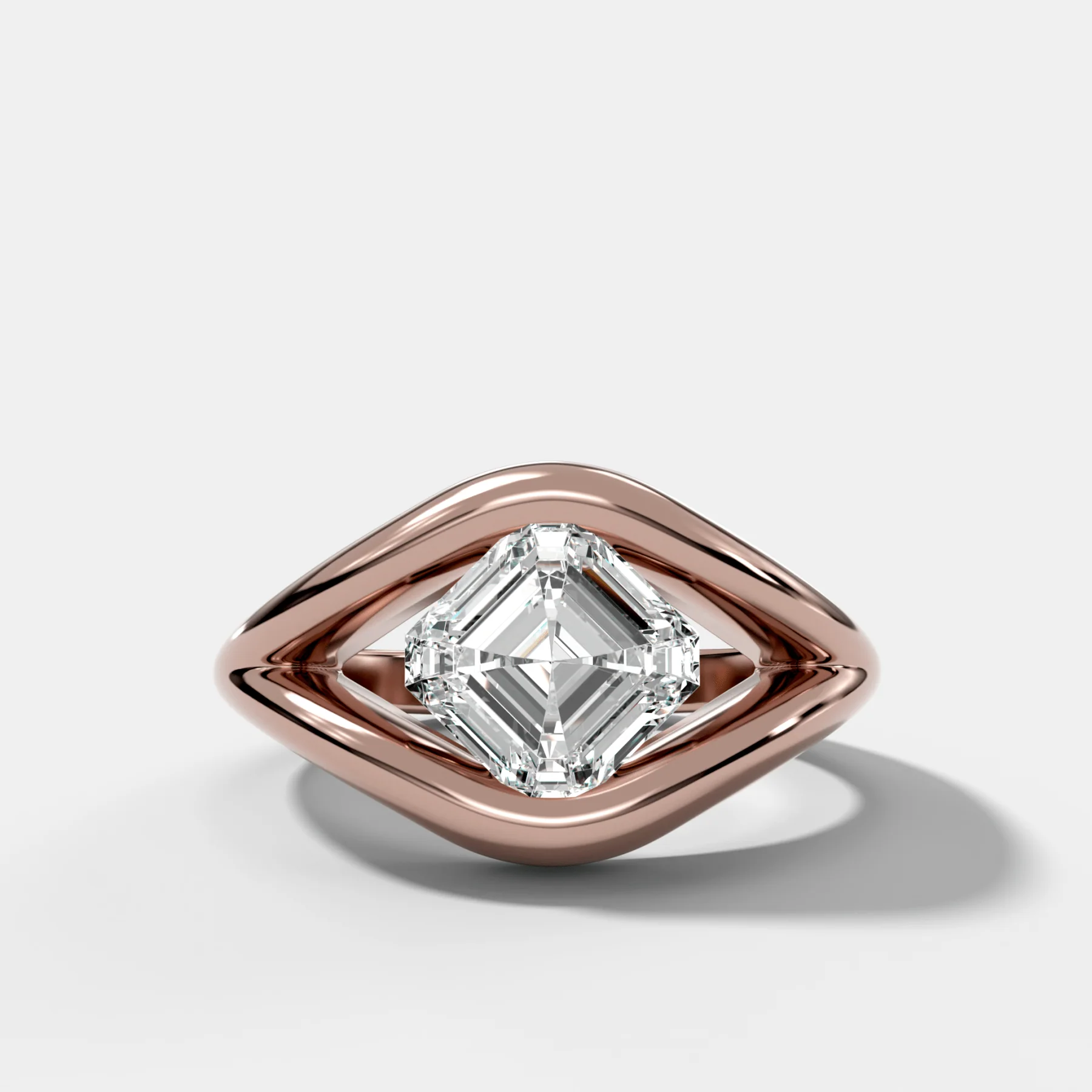 Iris Engagement Ring With an Asscher Cut Diamond - Image 4
