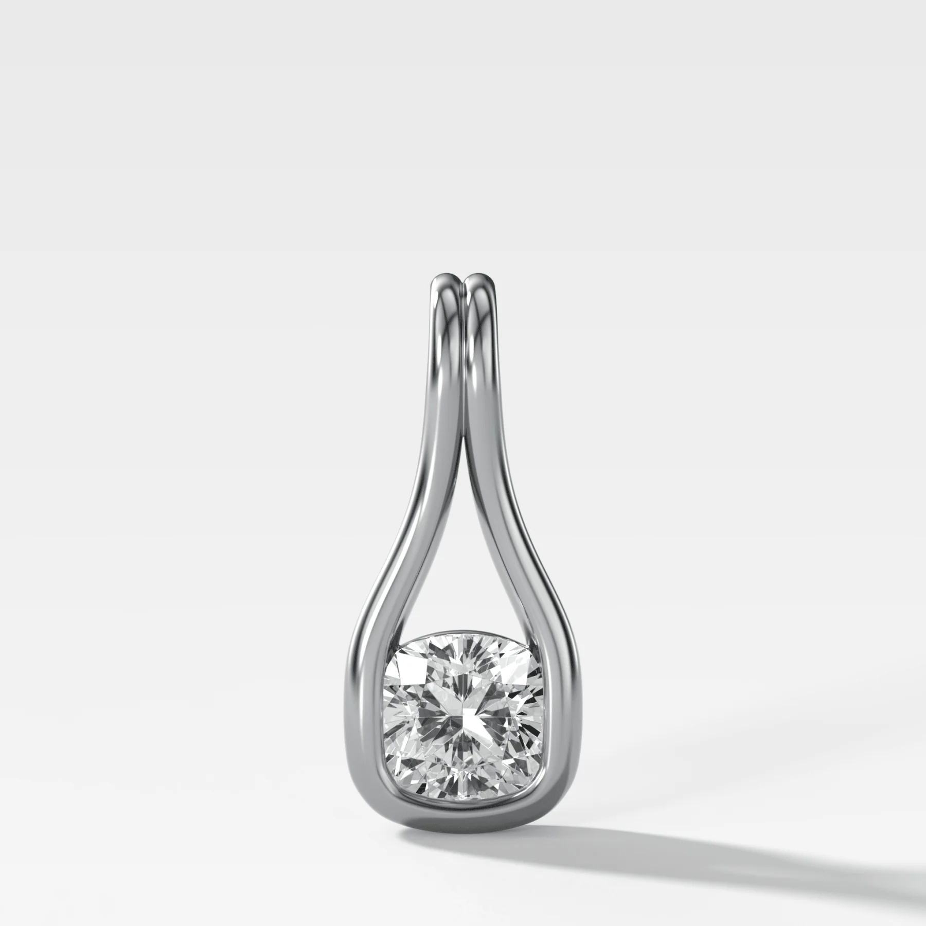 Lasso Cushion Diamond Pendant - Image 3