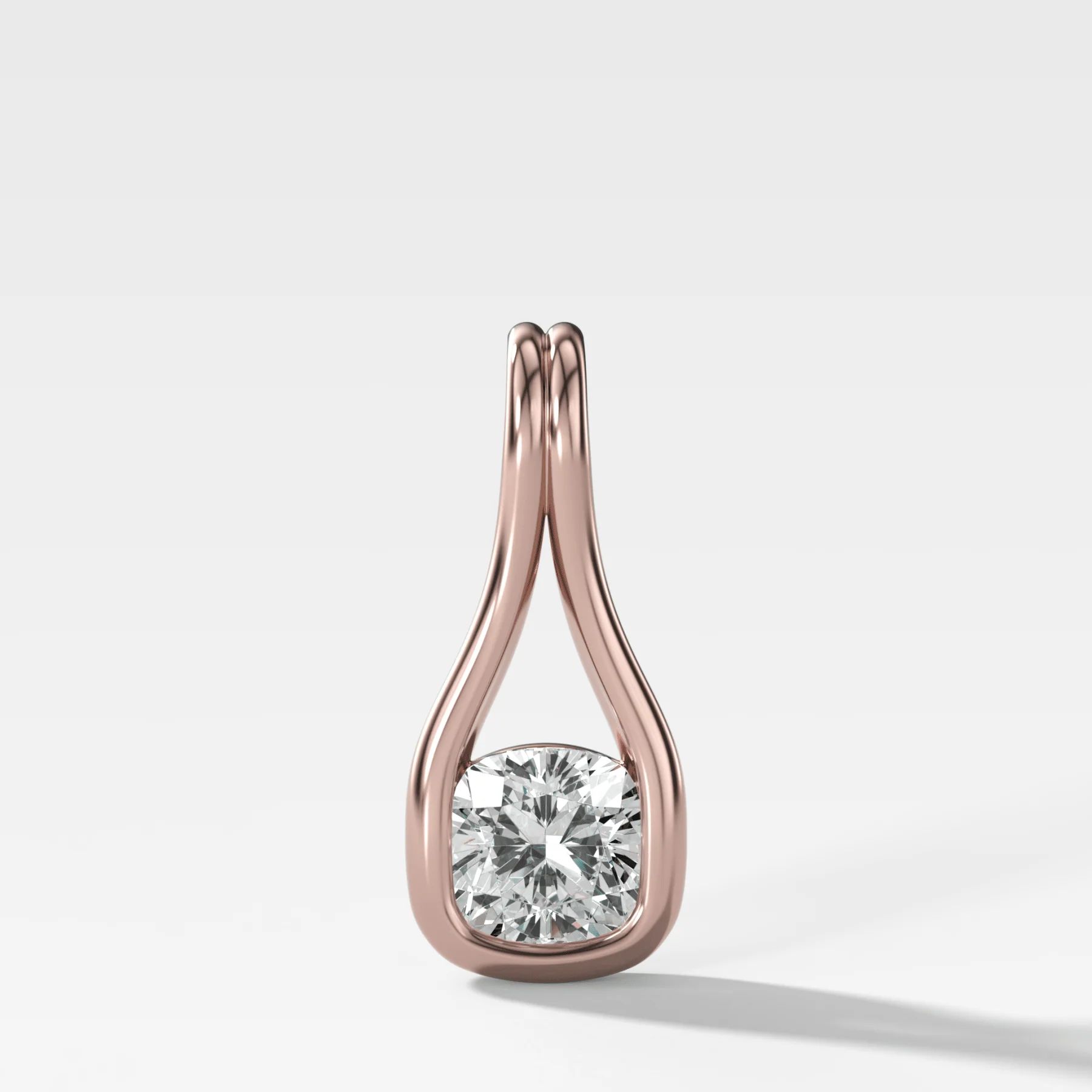 Lasso Cushion Diamond Pendant - Image 4