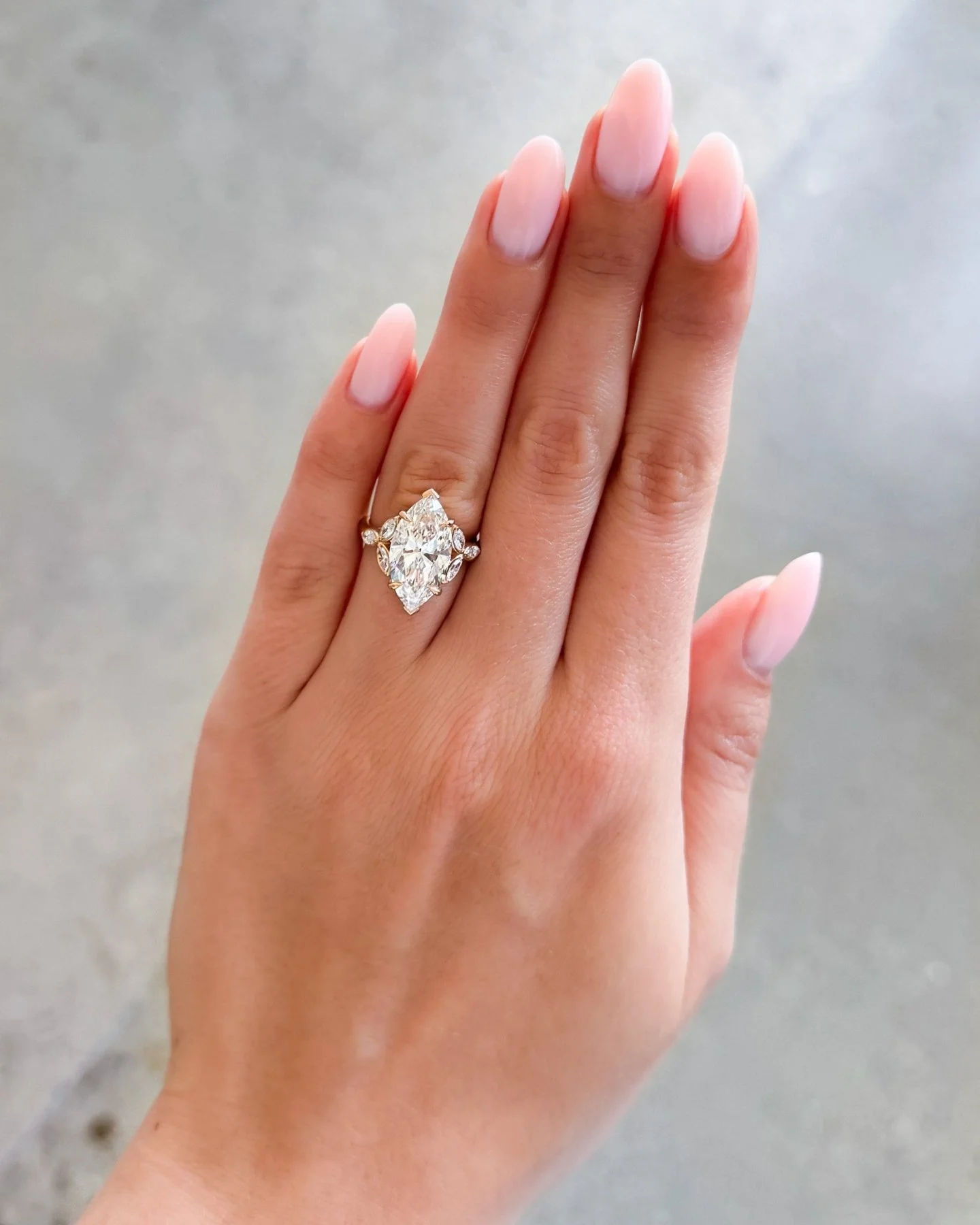 Laurel Engagement Ring With North South Marquise Cut Diamond - Image 3