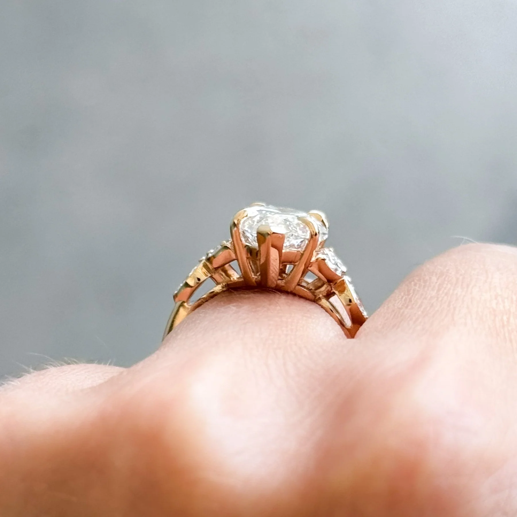 Laurel Engagement Ring With North South Marquise Cut Diamond - Image 7