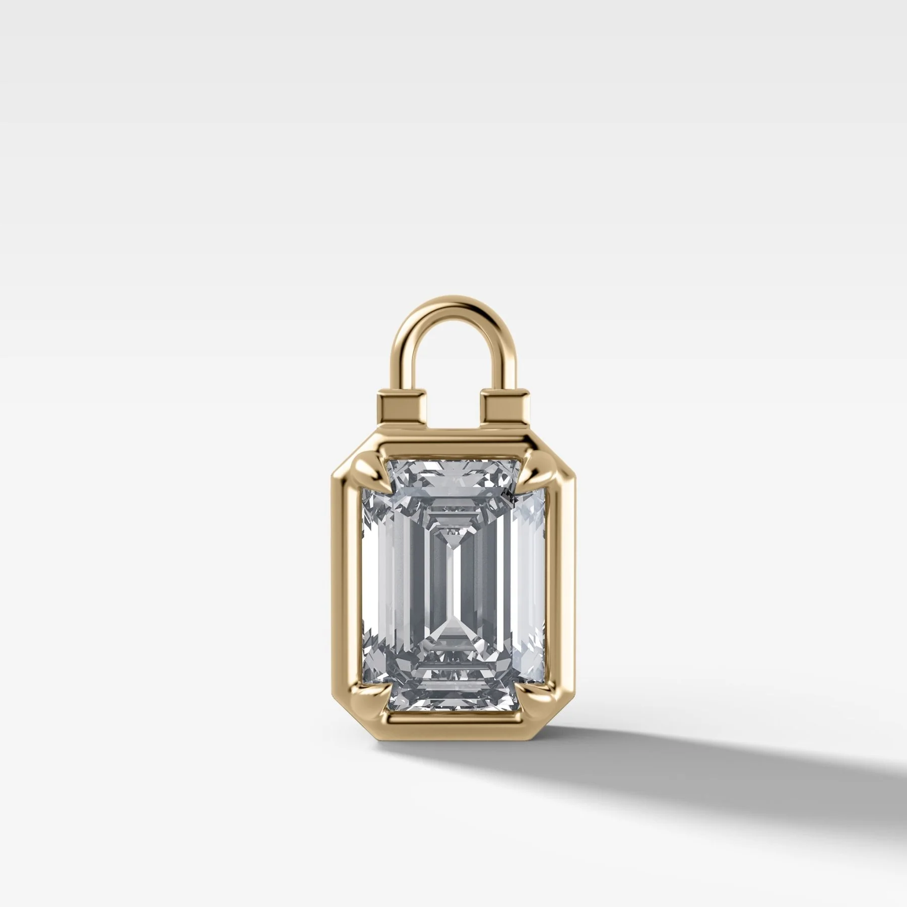 Club Lock Emerald Attachable Diamond Pendant