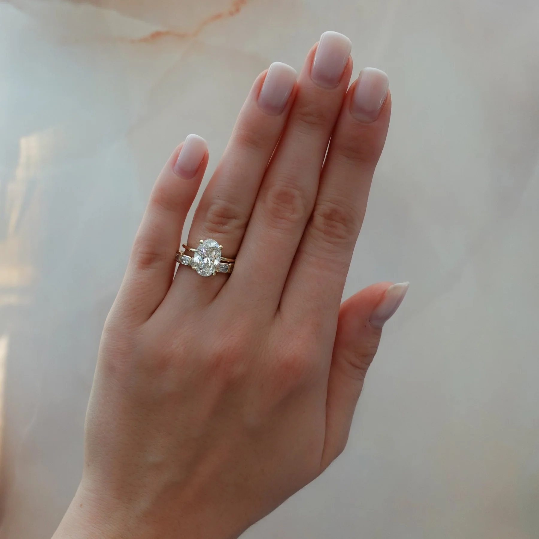 Midi Bezel Set Eternity Band With East West Radiant Cuts - Image 5