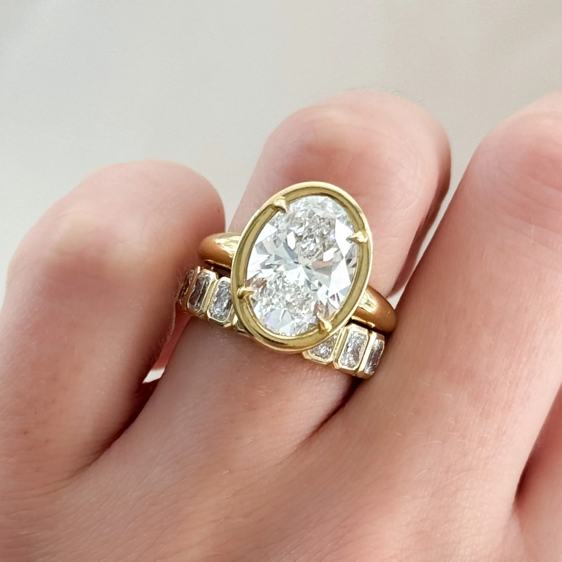 Midi Bezel Set Eternity Band With Radiant Cuts - Image 2