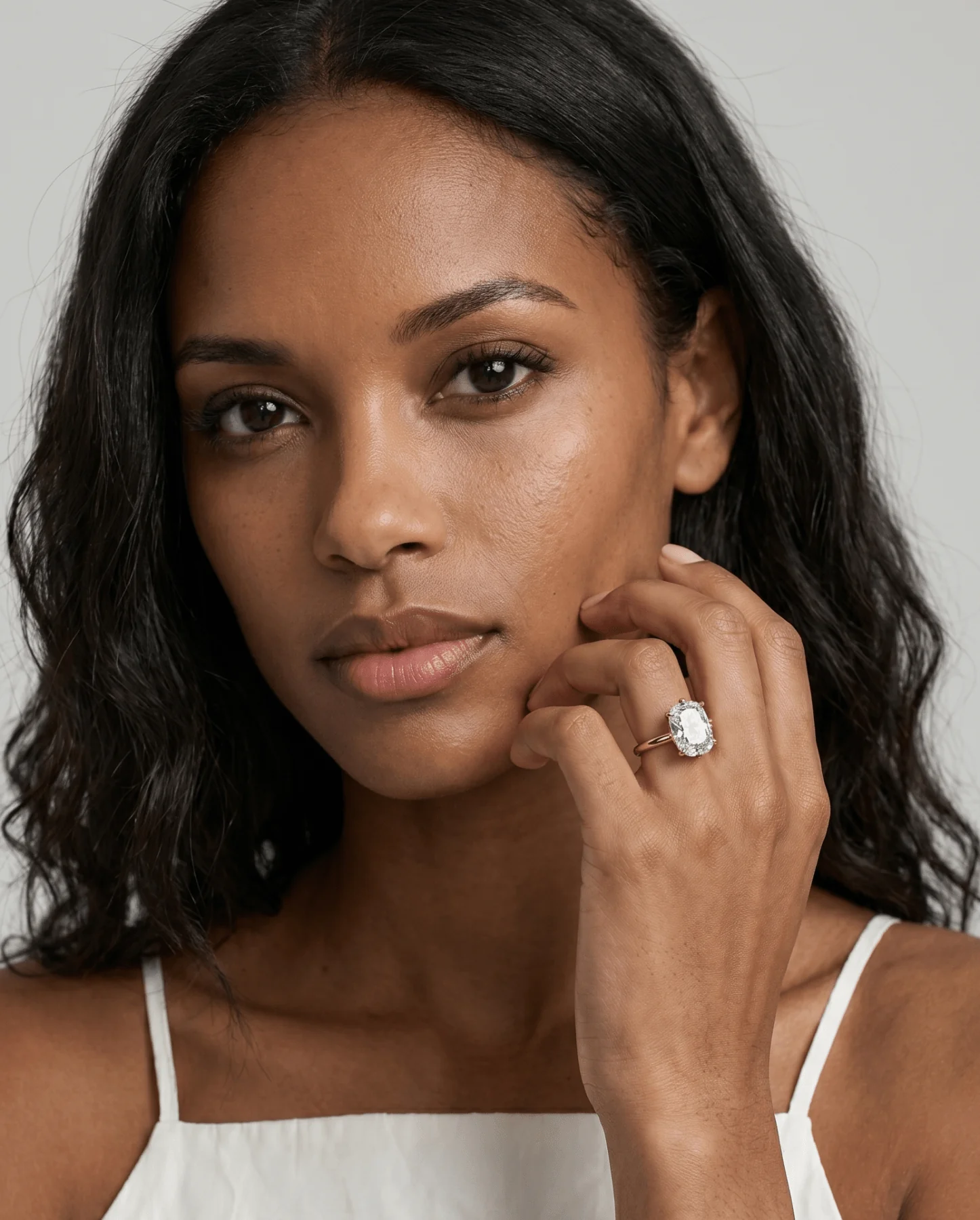 Nova Solitaire Engagement Ring With Elongated Cushion Cut Diamond - Image 3