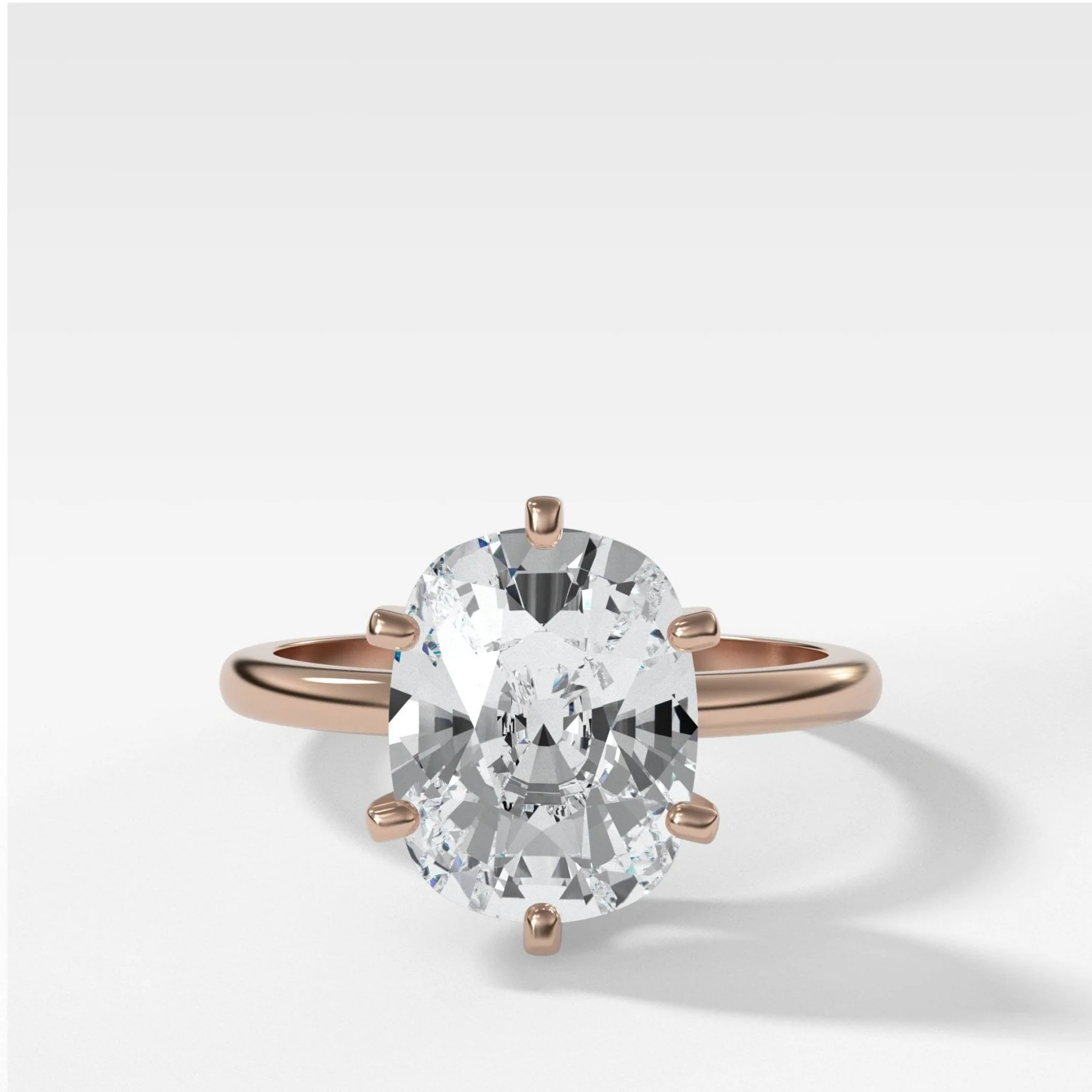 Nova Solitaire Engagement Ring With Elongated Cushion Cut Diamond - Image 5