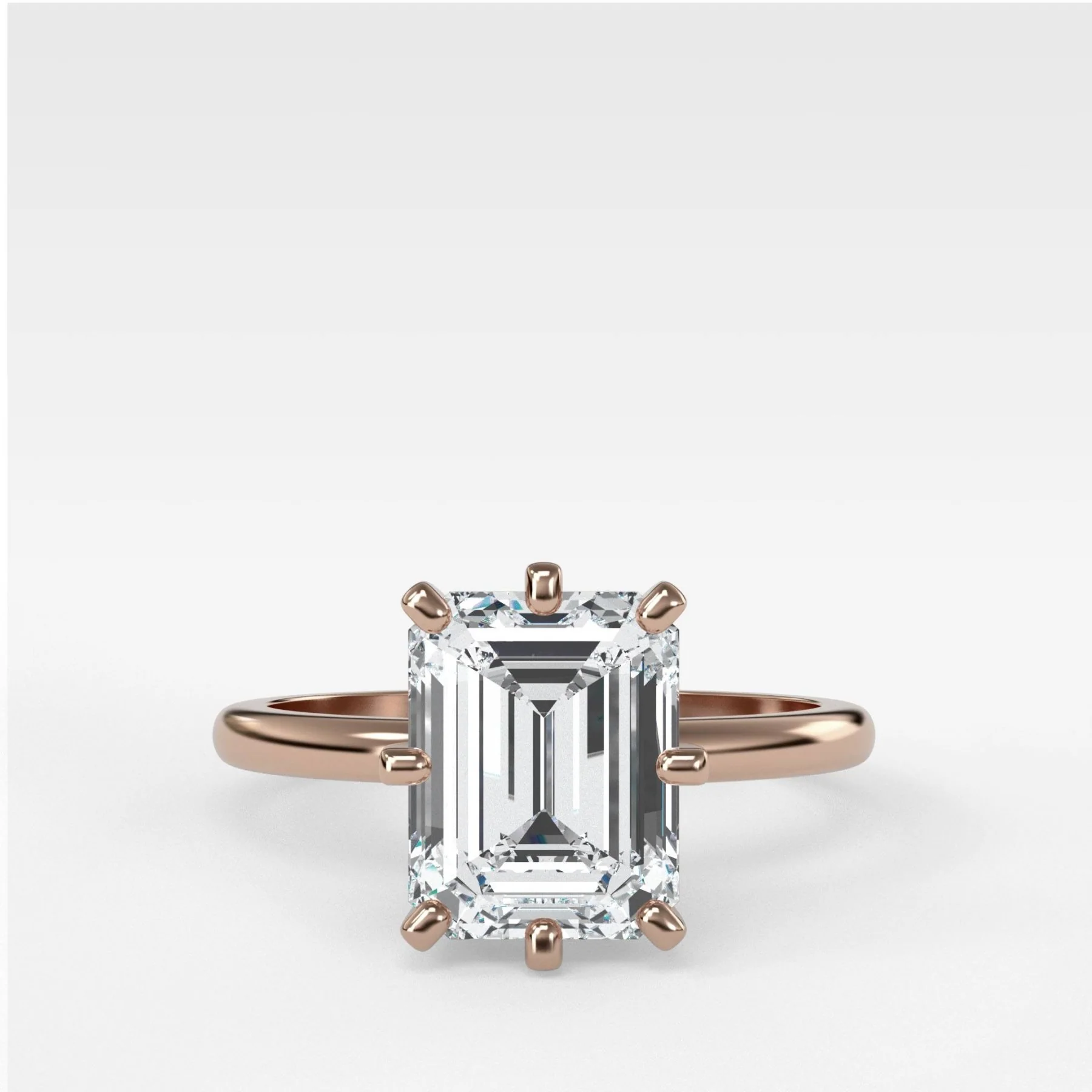 Nova Solitaire Engagement Ring With Emerald Cut Diamond - Image 5