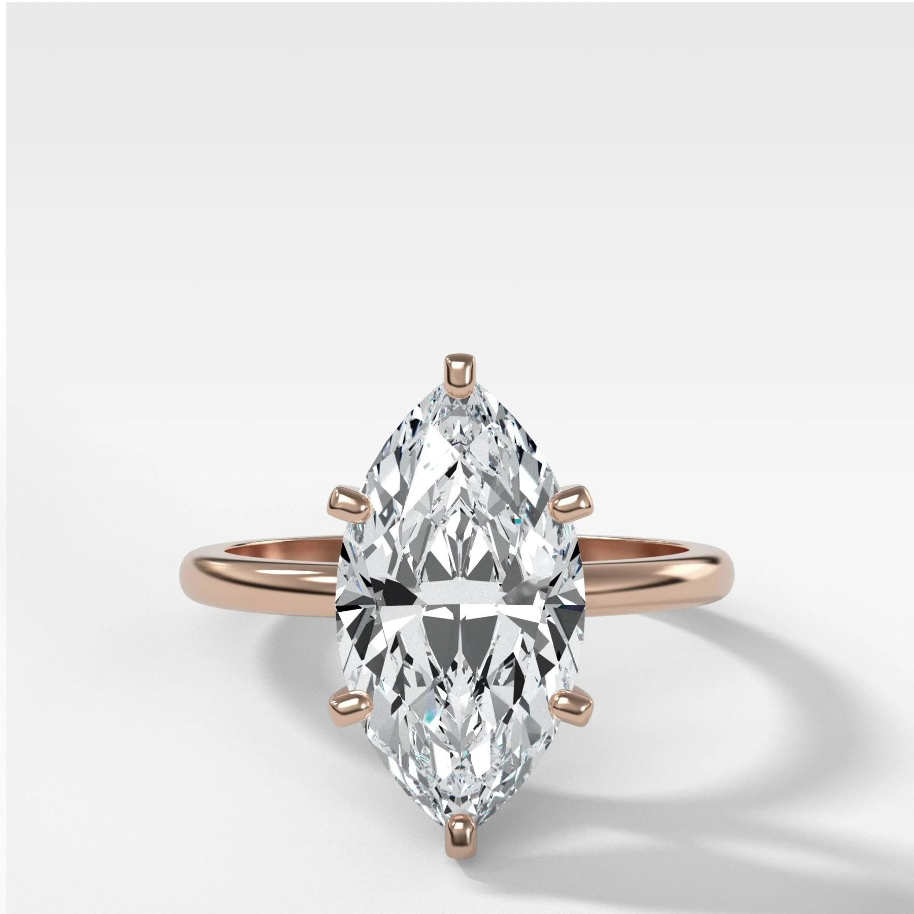 Nova Solitaire Engagement Ring With Marquise Cut Diamond - Image 4