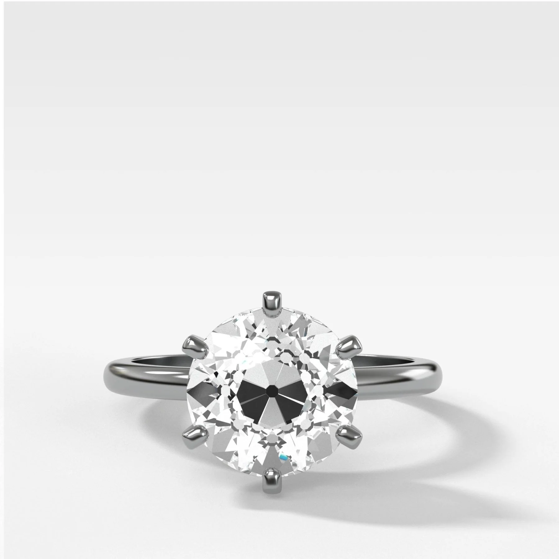 Nova Solitaire Engagement Ring With Old Euro Cut Diamond - Image 4