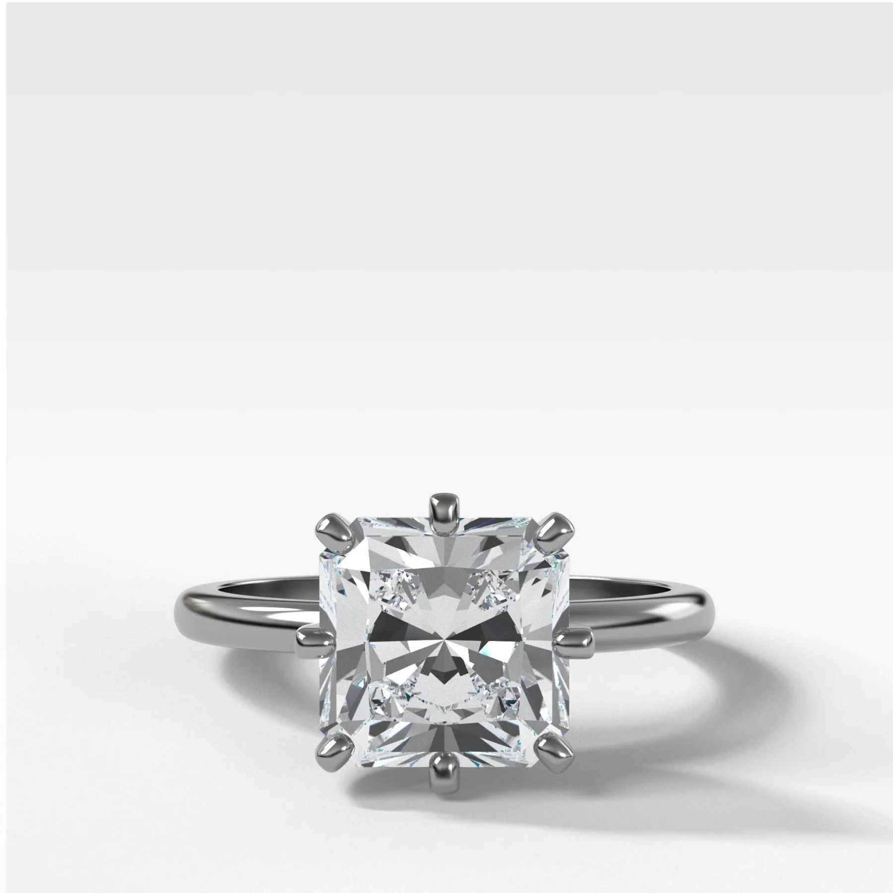 Nova Solitaire Engagement Ring With Radiant Square Cut Diamond - Image 7