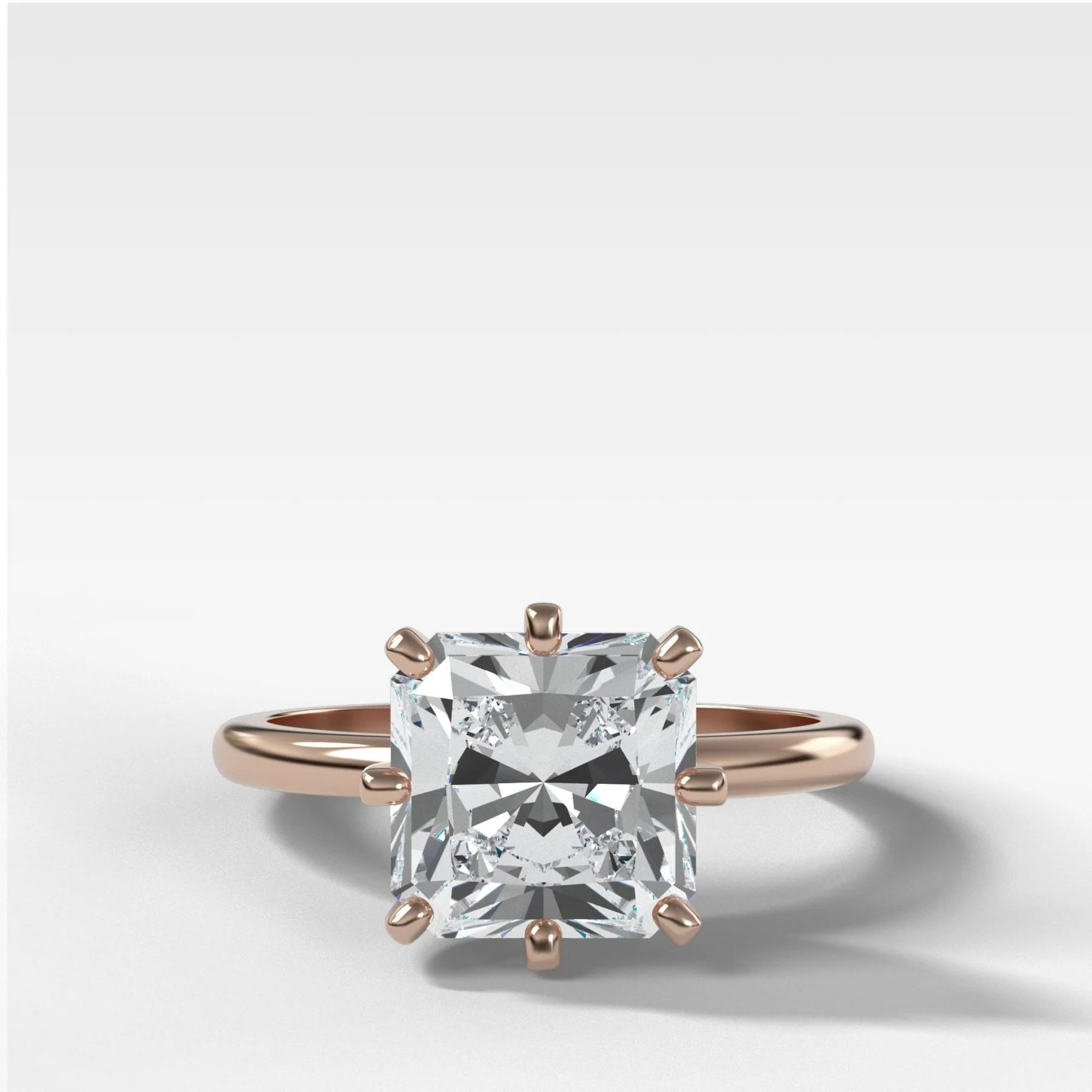 Nova Solitaire Engagement Ring With Radiant Square Cut Diamond - Image 8