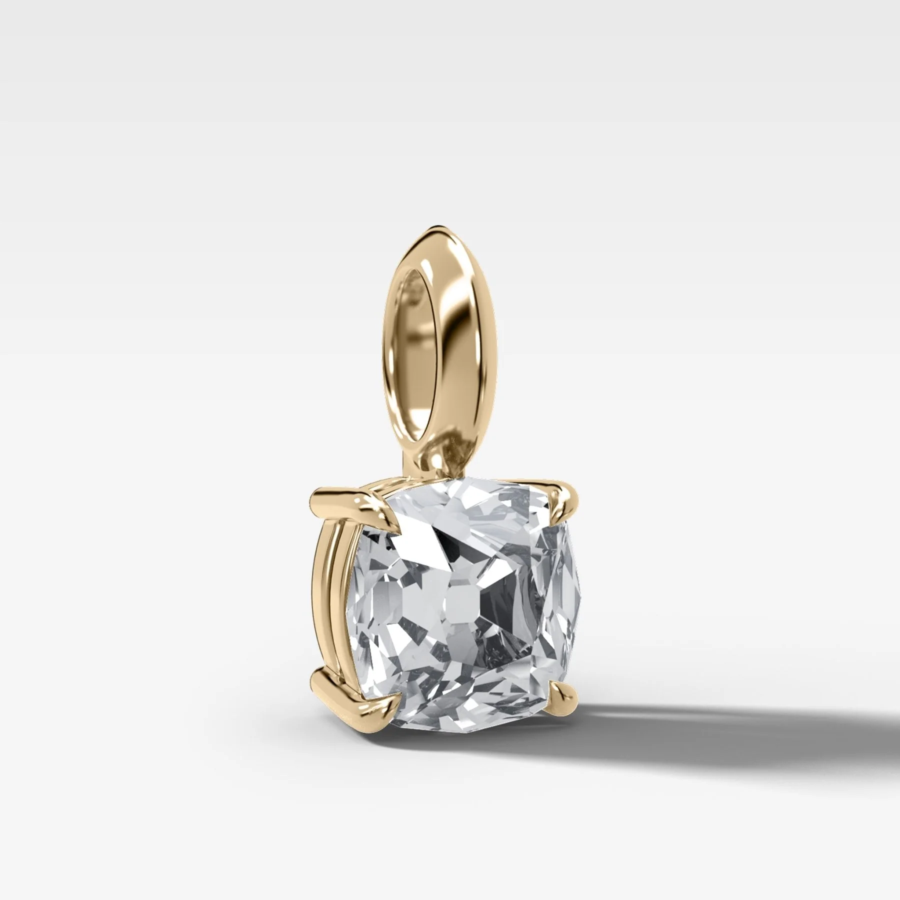 Classic Old Mine Attachable Diamond Pendant - Image 2