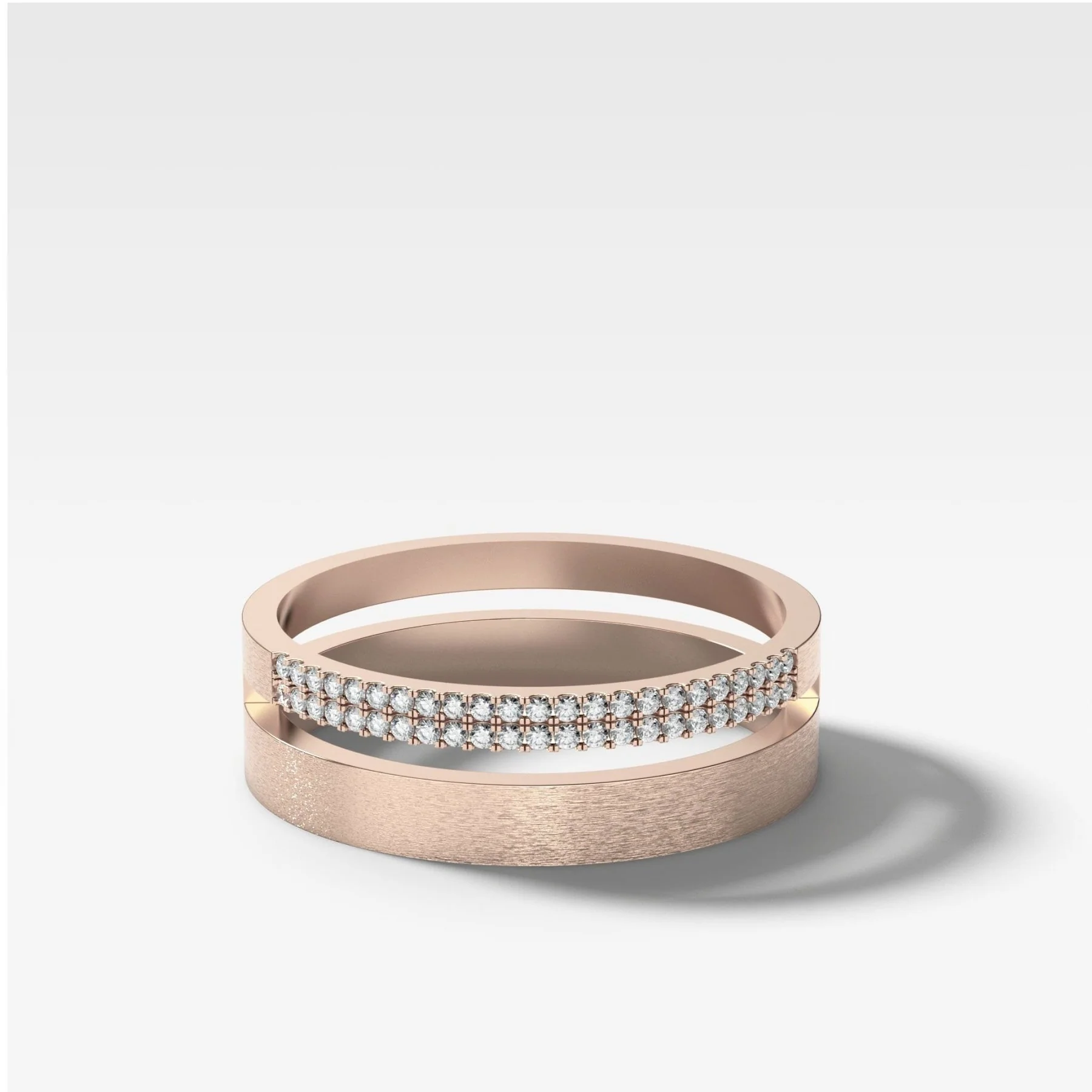 Orion Pavé Combo Wedding Band - Image 4