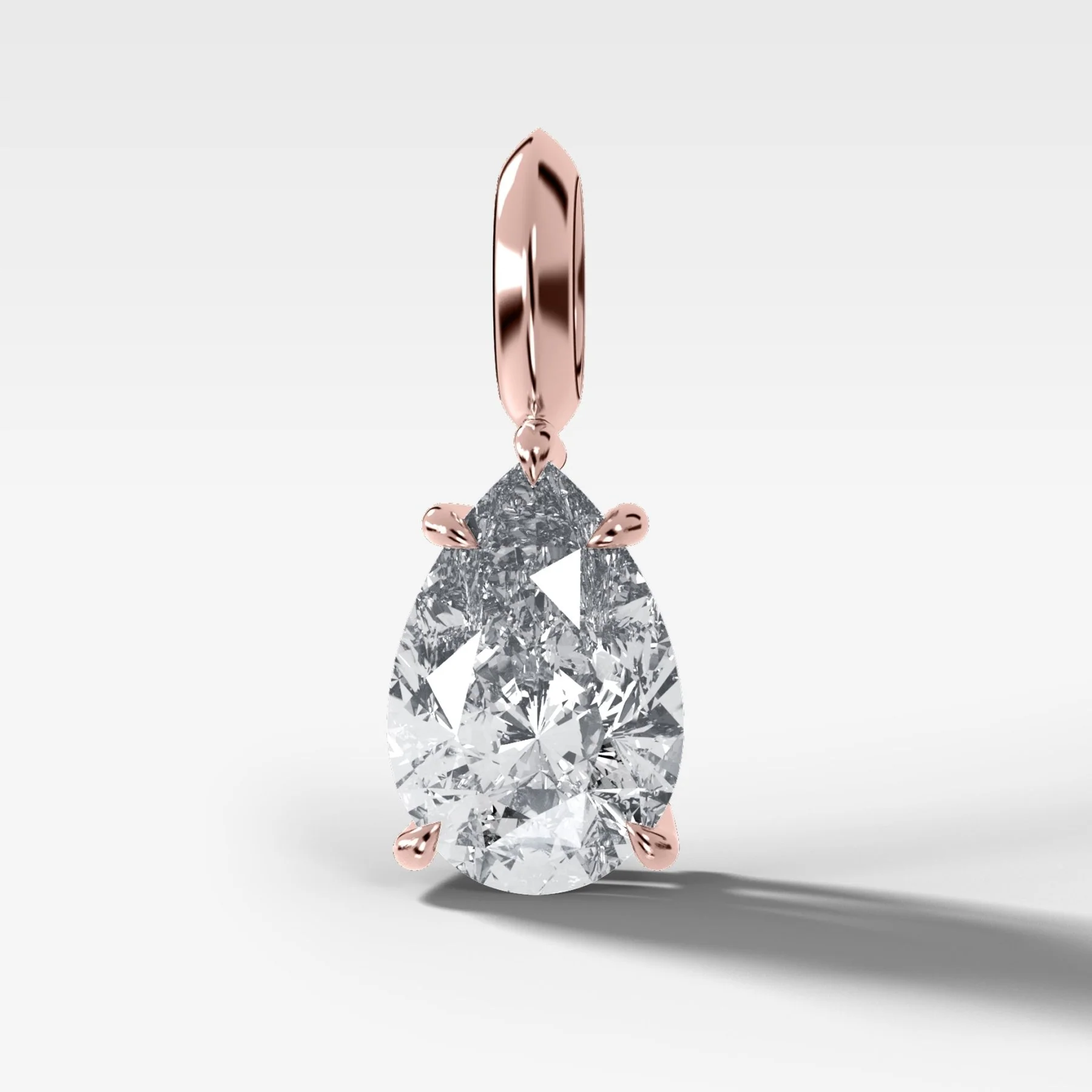 Classic Pear Attachable Diamond Pendant - Image 4