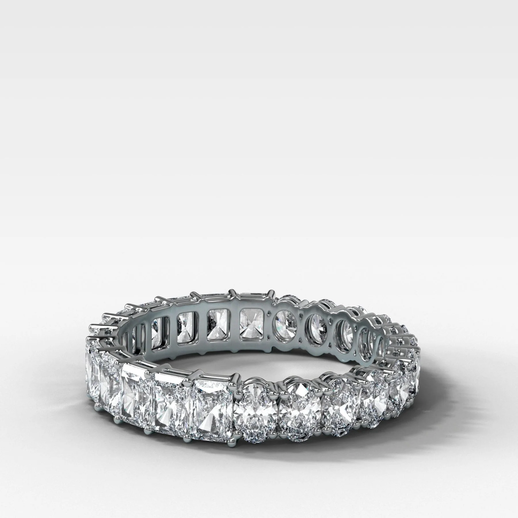 Petite Reversible Diamond Eternity band (Oval Cut /Radiant Cut) - Image 2