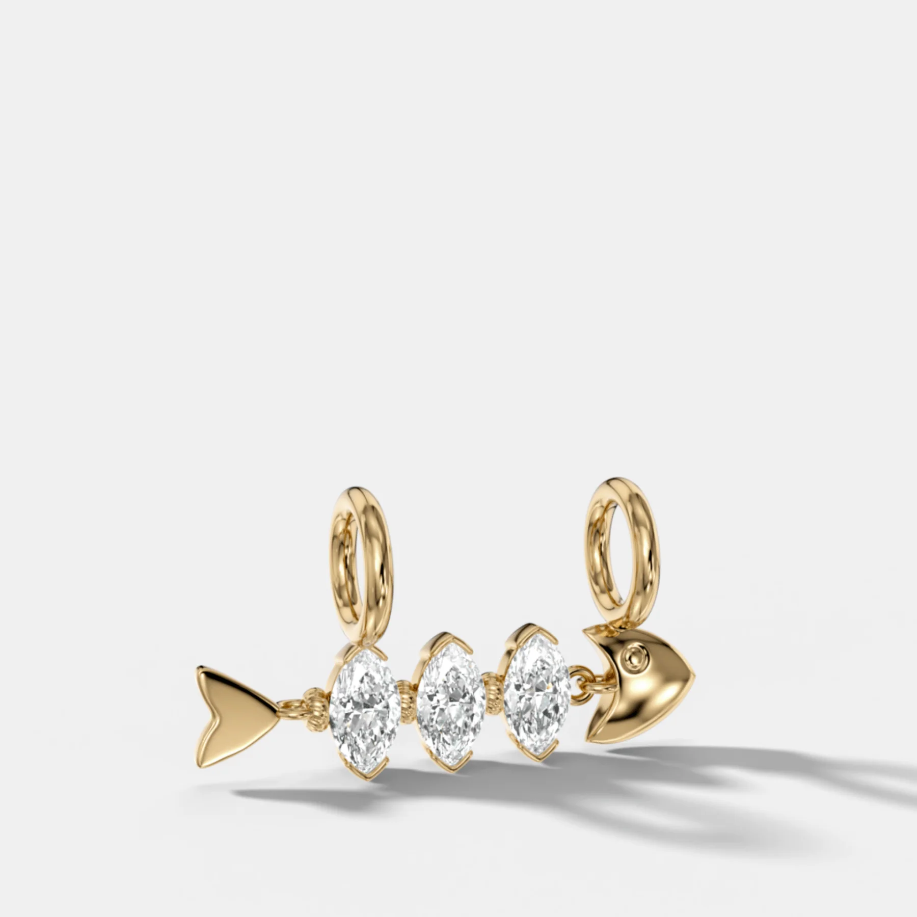 Pisces East West Attachable Diamond Pendant - Image 2