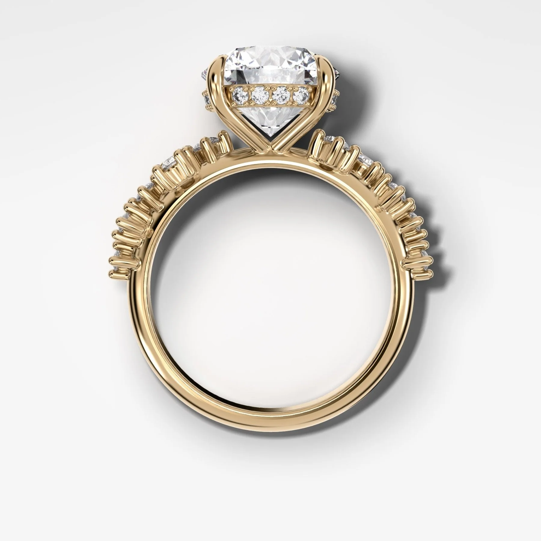 Starfire Engagement Ring with Round Cut Diamond - Image 2
