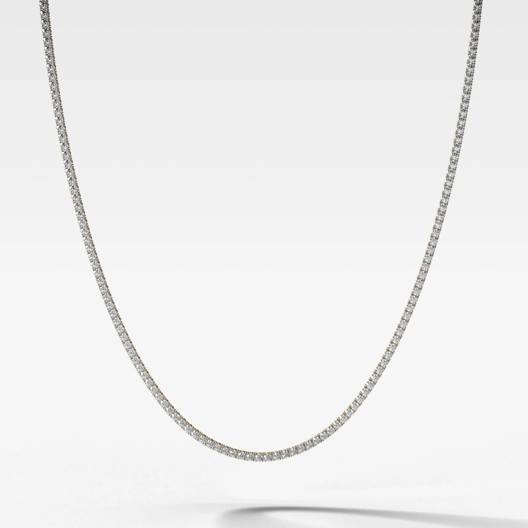 Straight Line Diamond Tennis Necklace 18in (6CTW-15CTW) - Image 3