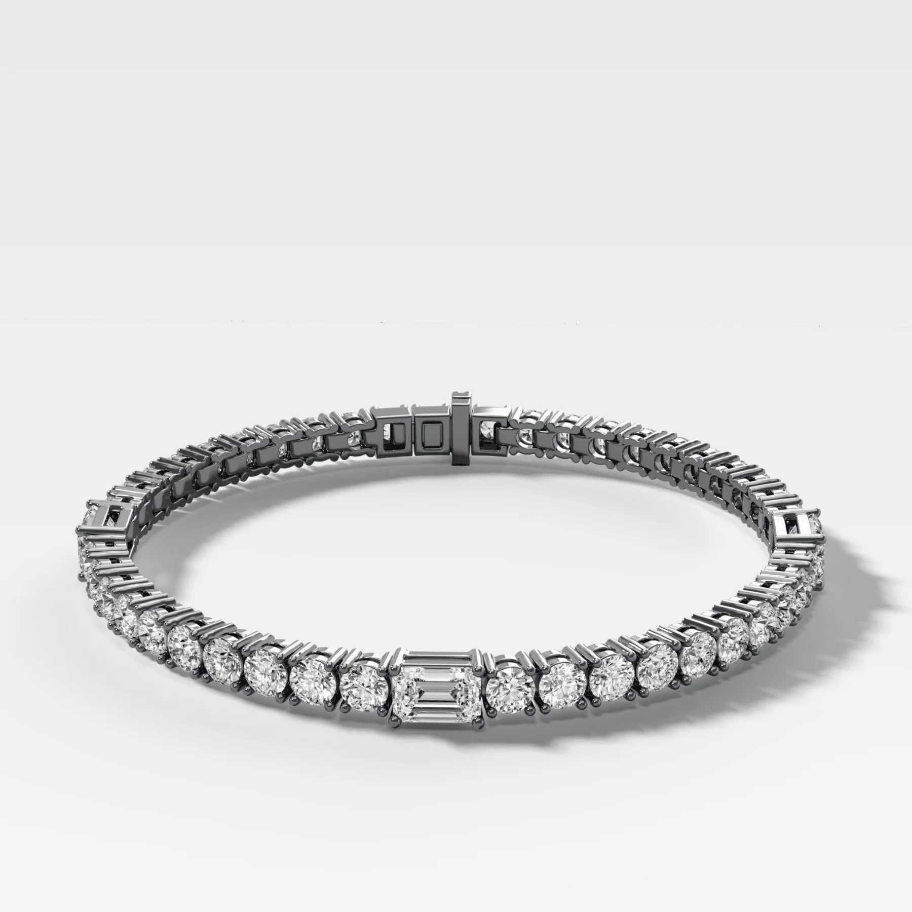 Triplet Emerald Cut Tennis Bracelet (10.00 carat) - Image 2