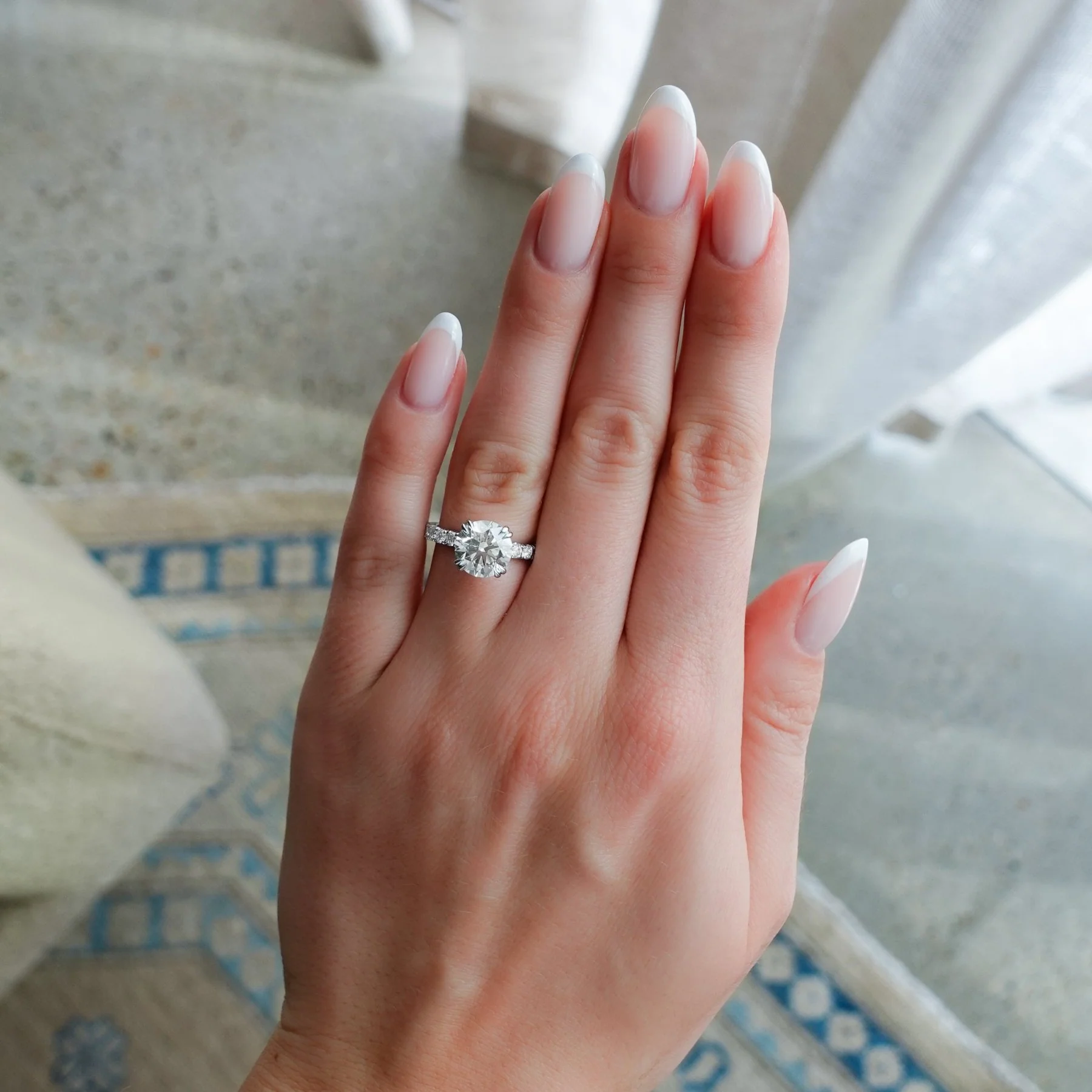 Zenith Engagement Ring With Lab Grown 2.90ct Round Cut Diamond - Image 2