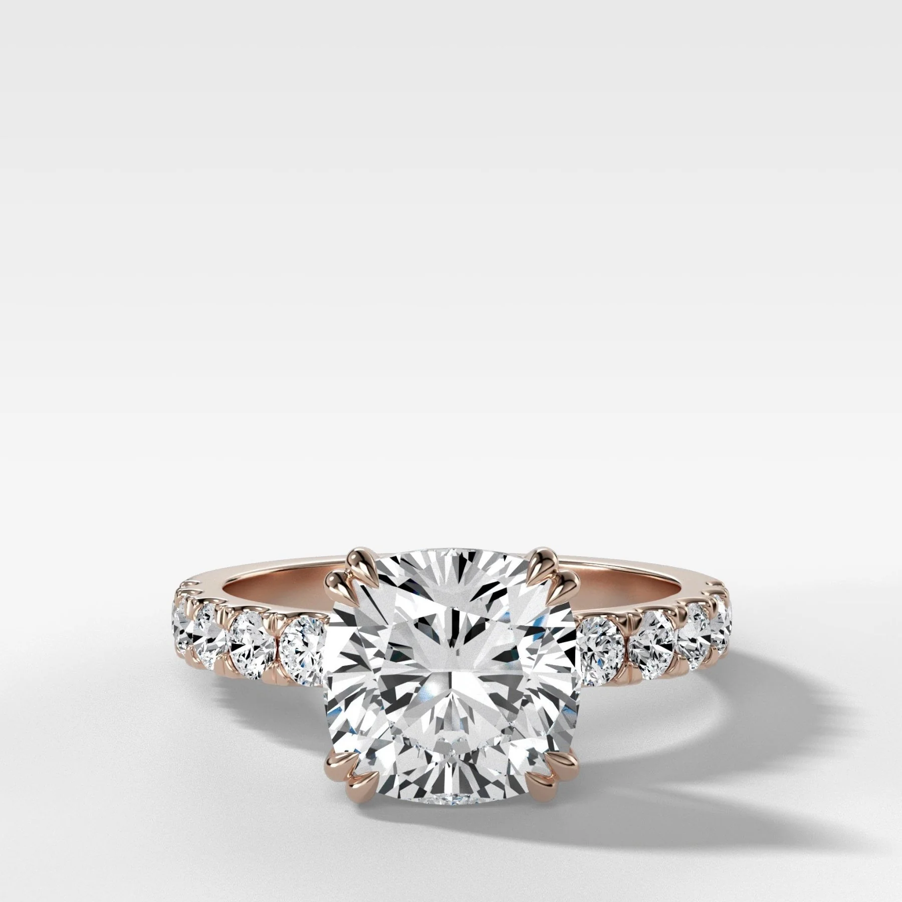 Zenith Engagement Ring With Cushion Cut Diamond - Image 5