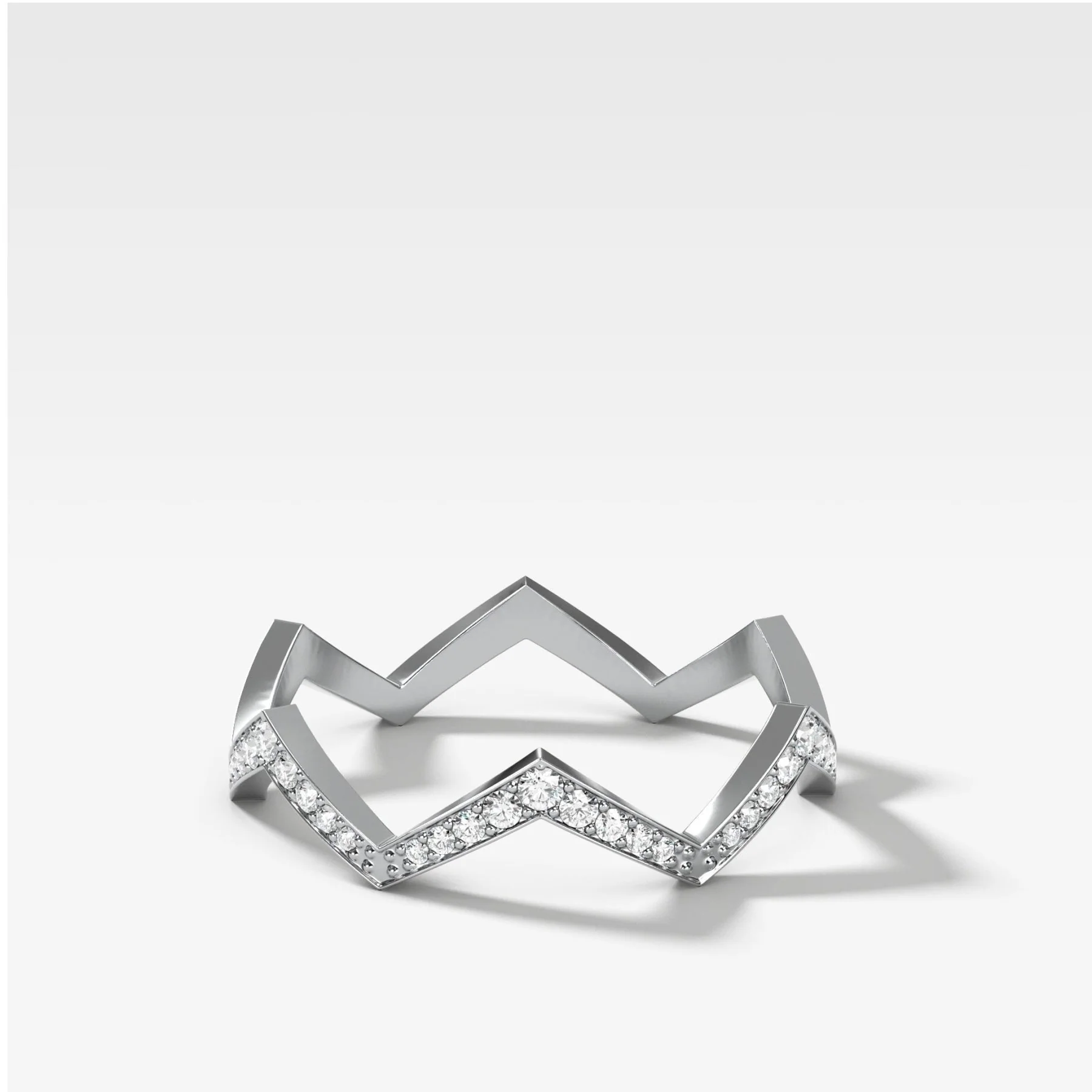 Zig Zag Pavé Band - Image 3